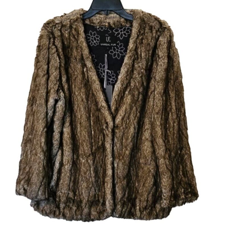 Anthropologie New Anthropologie Noemie Ultra Plush Faux Fur Coat $220 Size S / US 4 / IT 40 - 1 Thumbnail