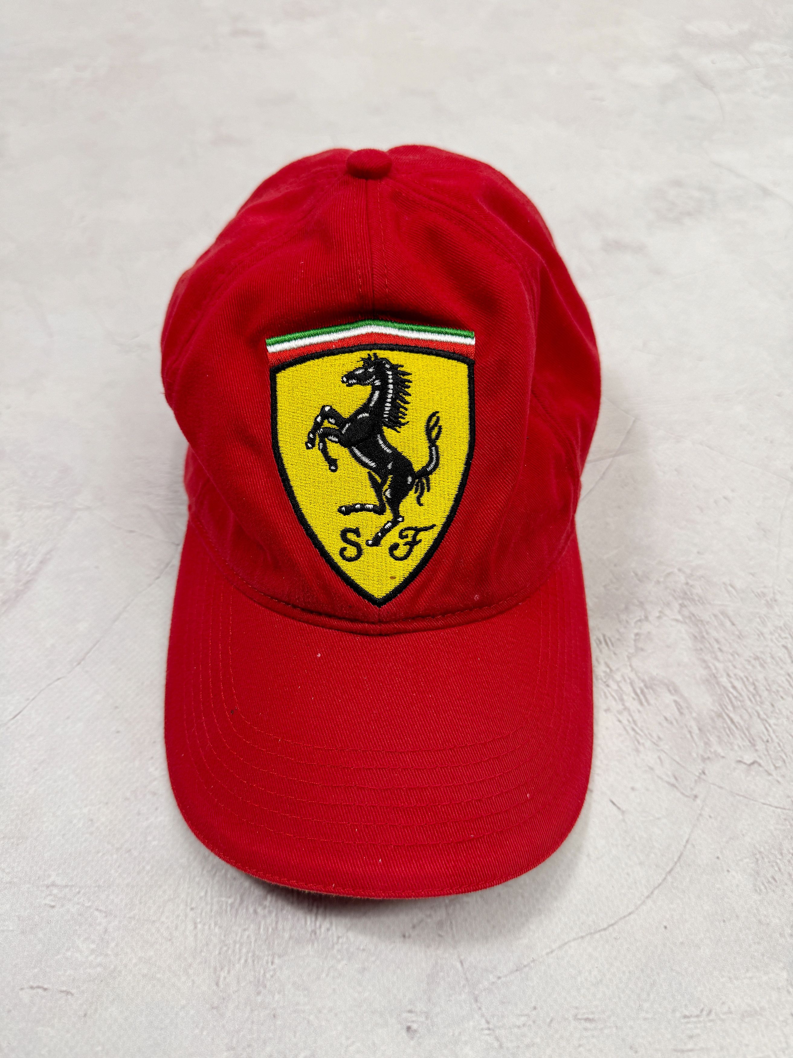 Ferrari × Formula 1 Vintage Ferrari Baseball Cap Big Embroidered Logo Size ONE SIZE - 6 Thumbnail