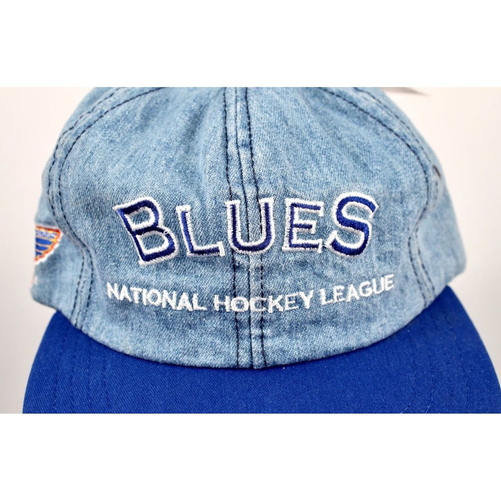 Vintage VINTAGE AJD St Louis Blues Hockey Cap 1990s NHL Adjustable Blue 90s Size ONE SIZE - 7 Thumbnail