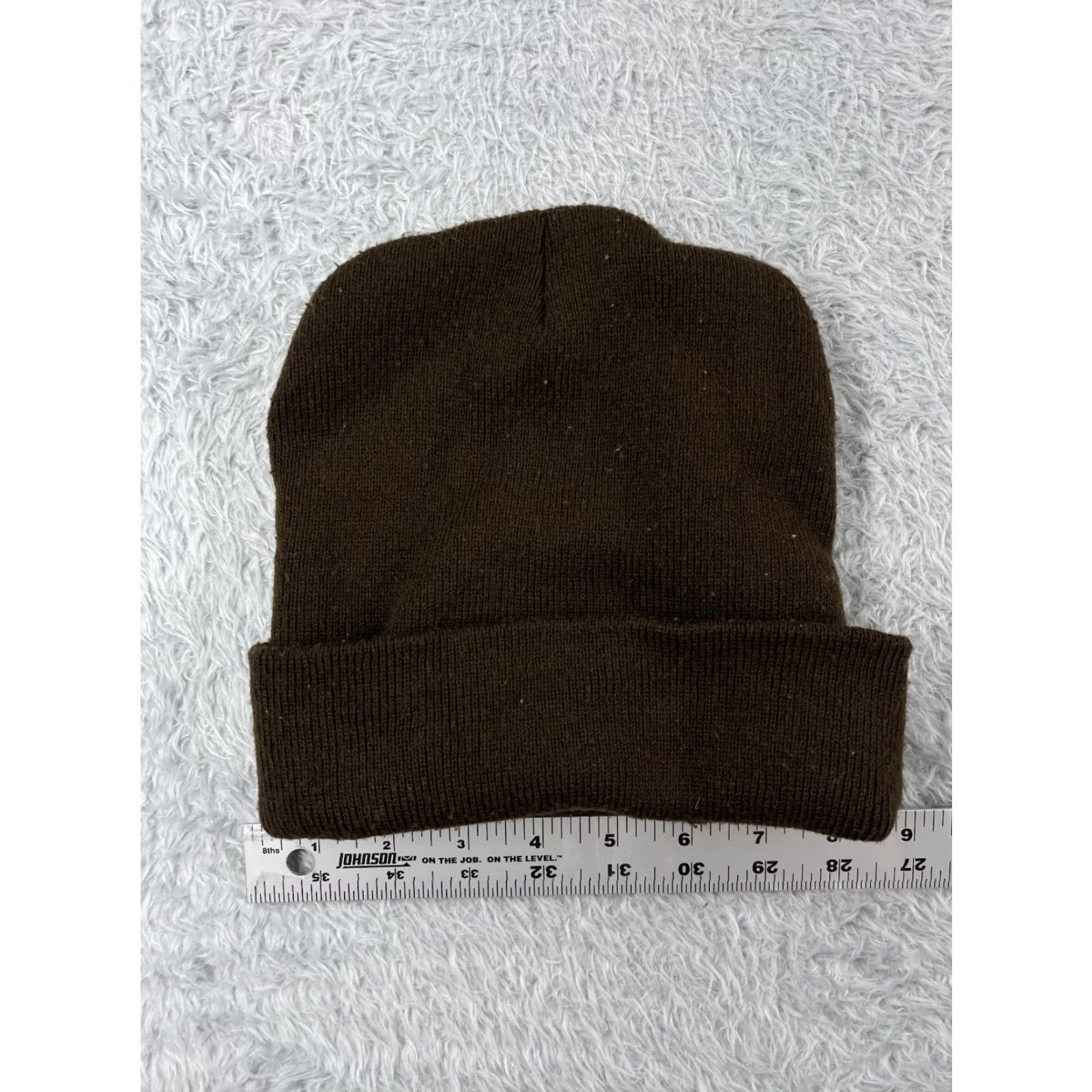 Vintage New York Beanie Hat Womens One Size Brown Embroidered 100% Acrylic Size ONE SIZE - 3 Thumbnail