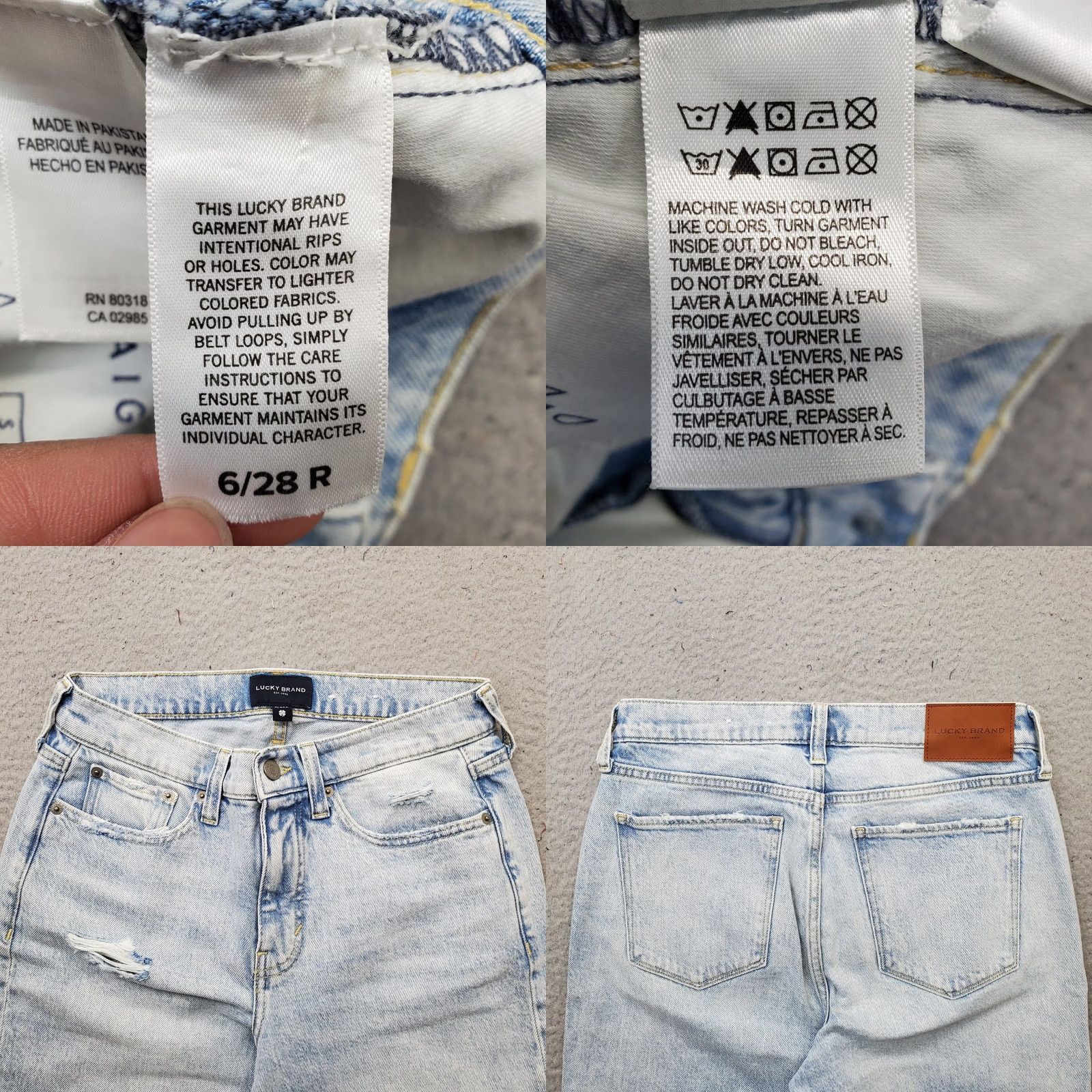 Lucky Brand Lucky Brand Jeans Women 6 Blue Denim Stretch Light Wash Distressed Streetwear Jeans Womens Size 6 Blue Distressed Stretch Light Wash Streetwear Size 28" / US 6 / IT 42 - 8 Thumbnail