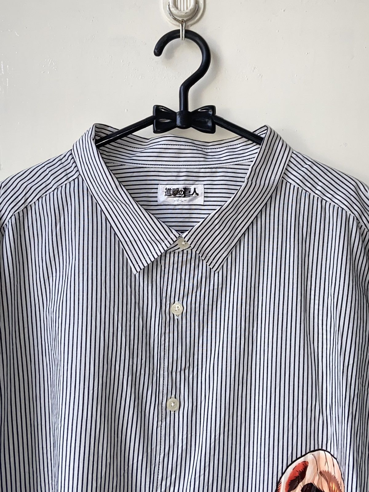 Designer × Japanese Brand Attack on Titan Anime Manga Japan Striped Shirt Size US XXL / EU 58 / 5 - 14 Thumbnail