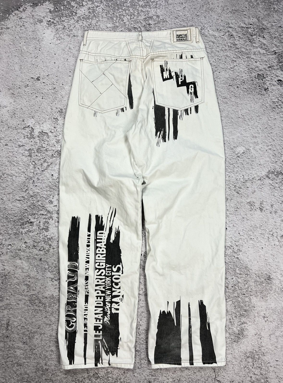 Marithe + Francois Girbaud Vintage Marithe Francois Girbaud Printed Jeans Size US 36 / EU 52 - 1 Thumbnail