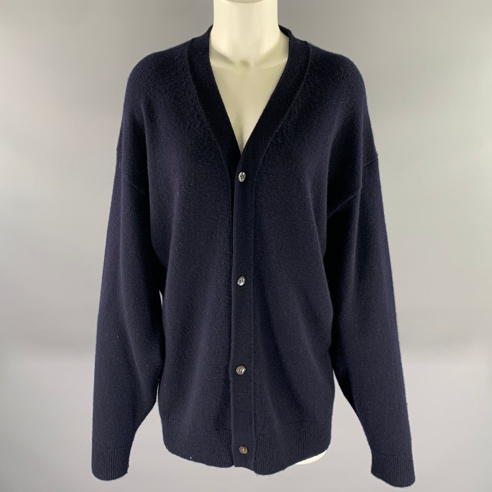SOFIE D'HOORE SOFIE D'HOORE Size S Navy Wool Cashmere Long Cardigan Size S / US 4 / IT 40 - 1 Thumbnail