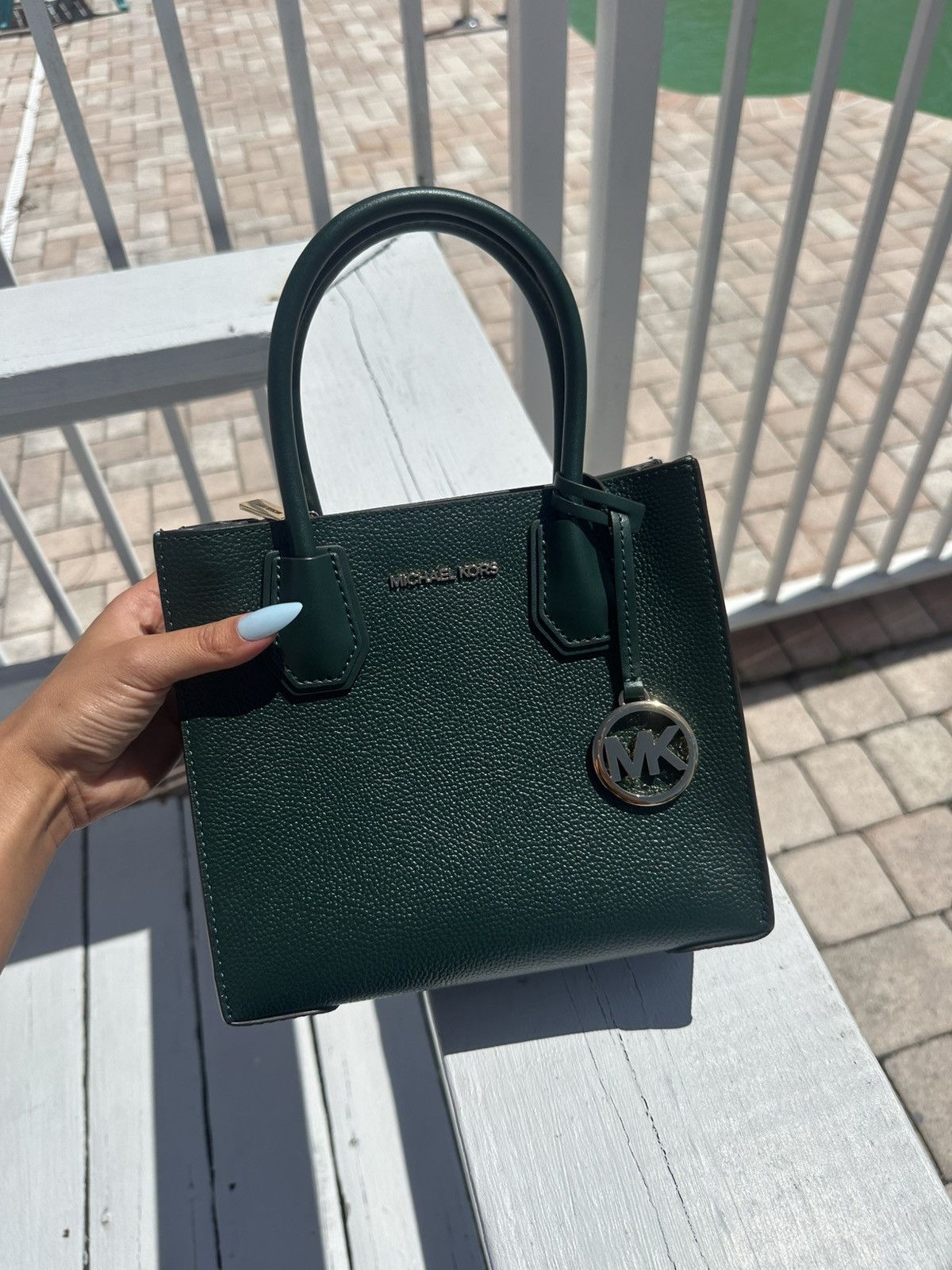 Michael Kors Dark Green Michael Kors Handbag Size ONE SIZE - 1 Thumbnail