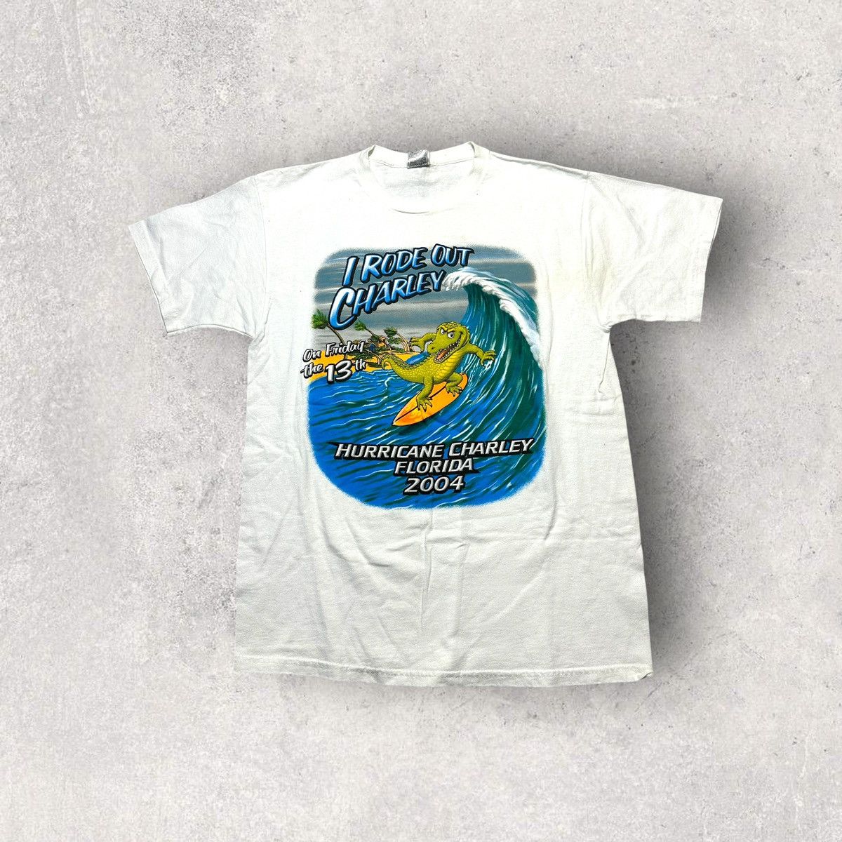 Fruit Of The Loom × Vintage Vintage Hurricane Charley tee Size US L / EU 52-54 / 3 - 1 Thumbnail