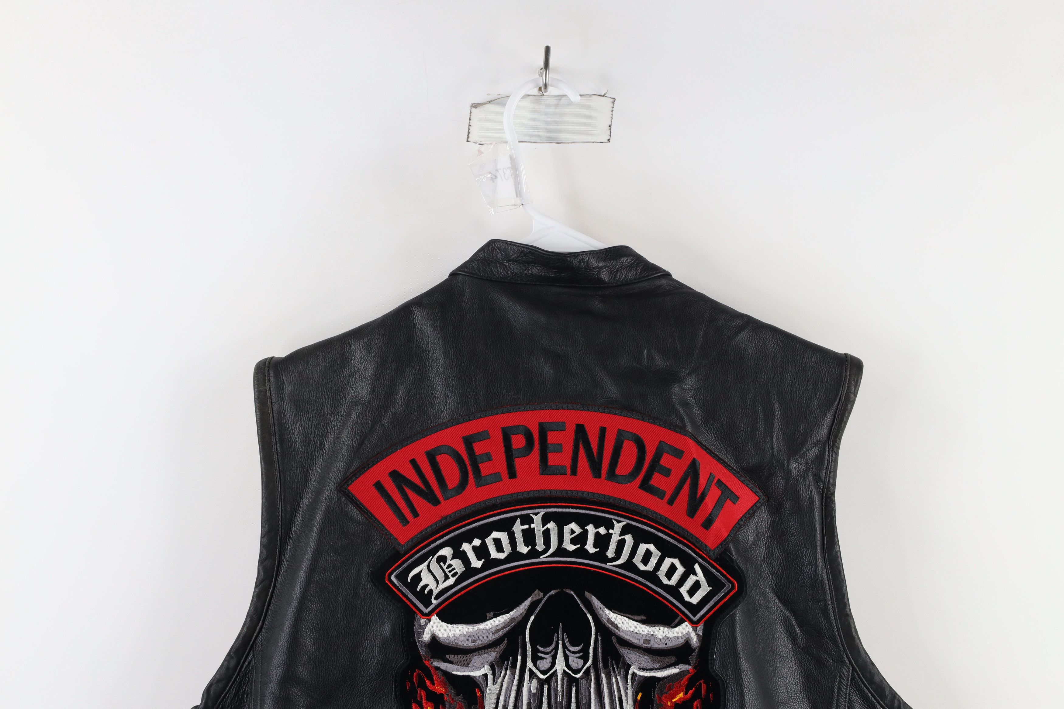 Vintage Vintage 90s Streetwear Brotherhood of Bikers Leather Vest Size US XL / EU 56 / 4 - 17 Thumbnail