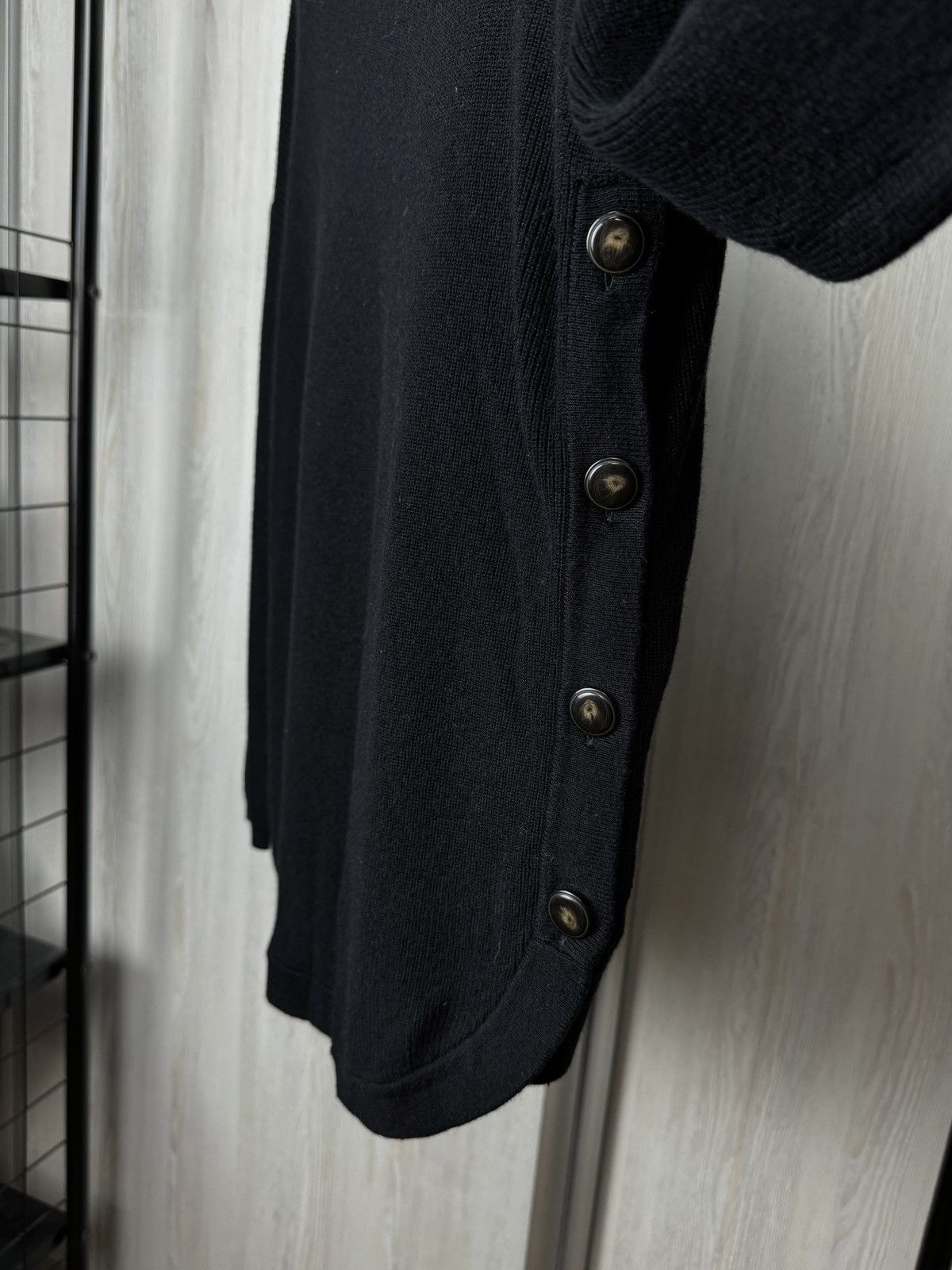 Sezane Sezane Paris black wool cotton blend side button sweater S Size S / US 4 / IT 40 - 8 Thumbnail
