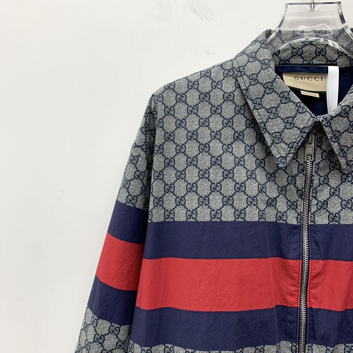 Gucci Gucci 24 Colorblocked Logo All Over Printed Cotton Jacket Size US S / EU 44-46 / 1 - 3 Thumbnail