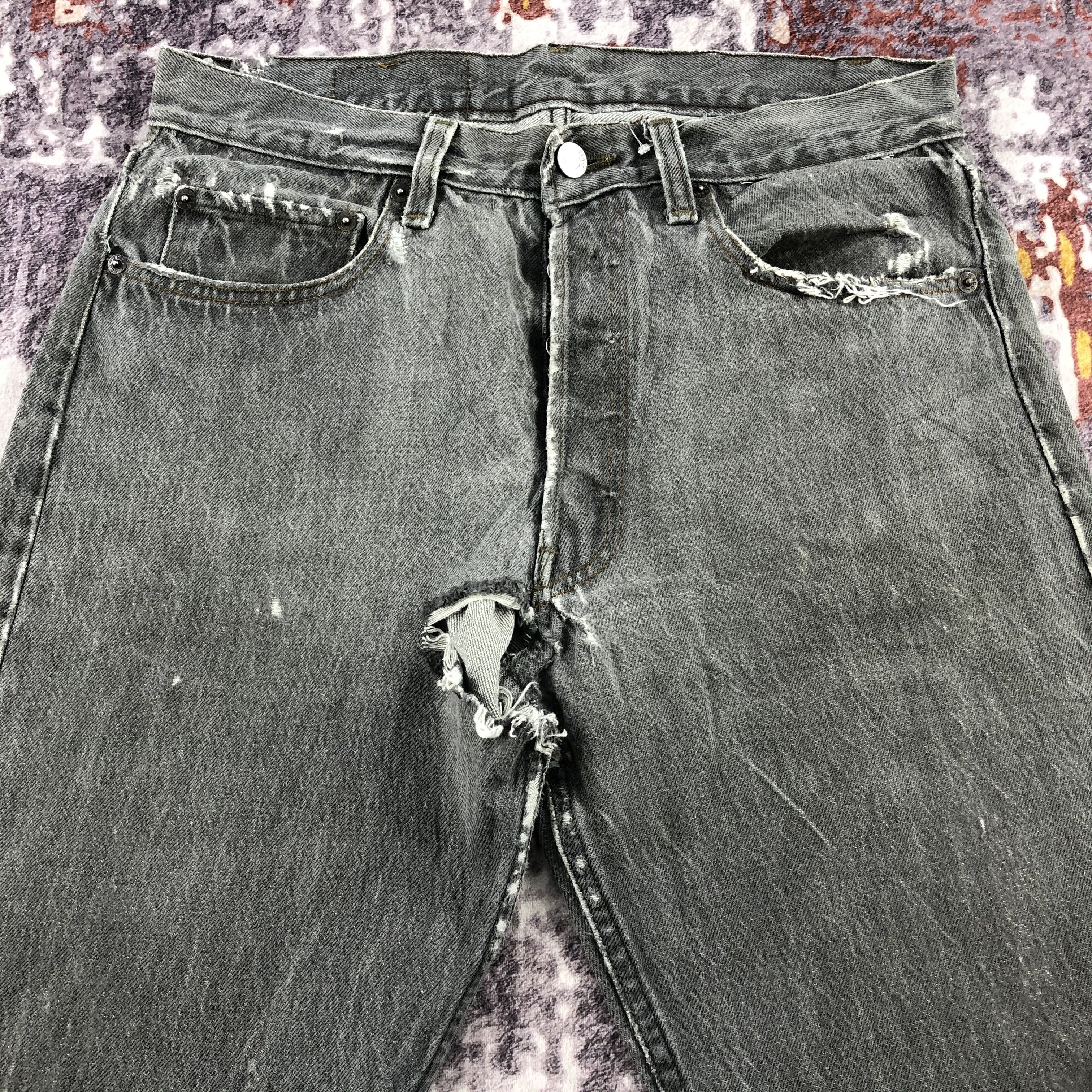 Levi's × Vintage Vintage 90s Sunfaded Levis 501 Jeans-JM2224 Size US 31 - 3 Thumbnail