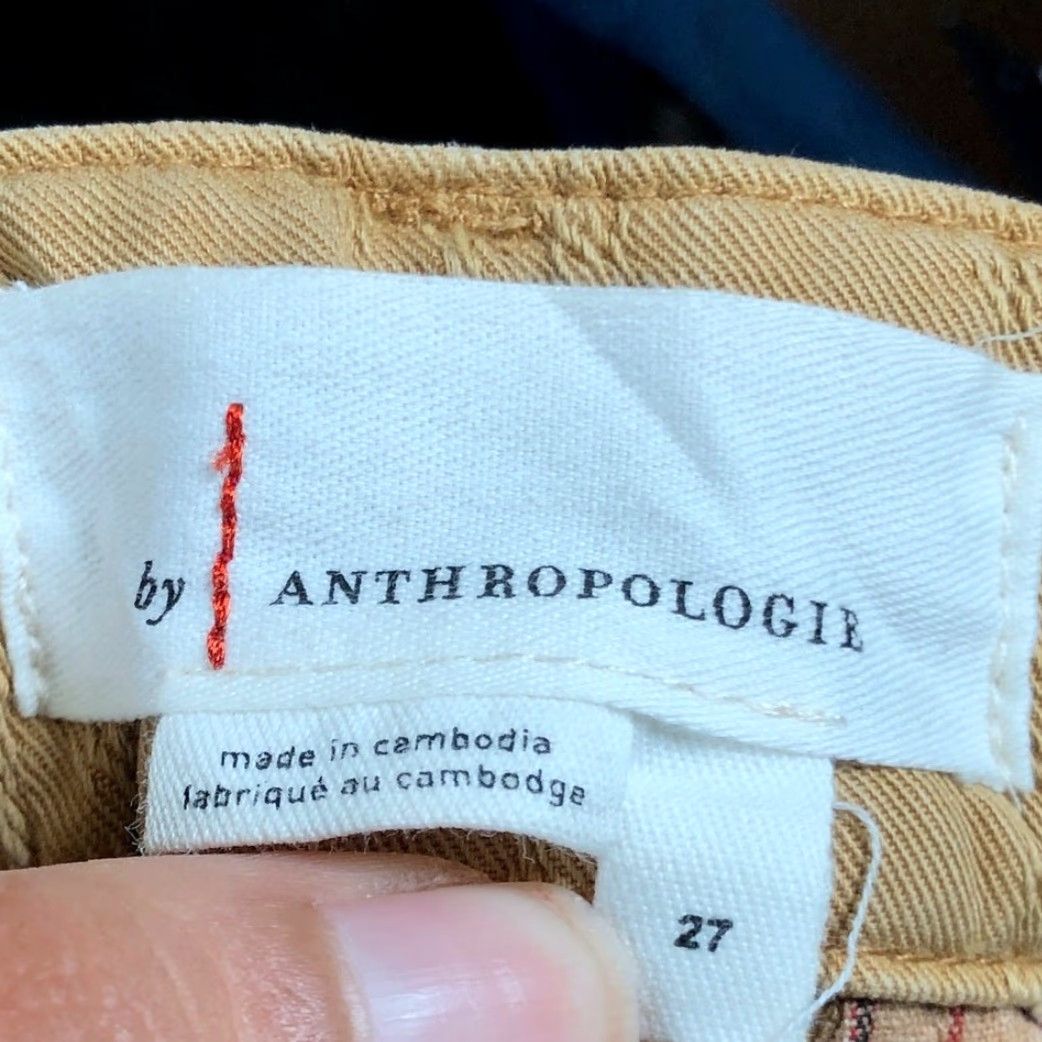 Anthropologie Anthropologie Womens Pants Brown Scout Slim Pleated Embroidered Strips 27 Size 27" / US 4 / IT 40 - 4 Thumbnail