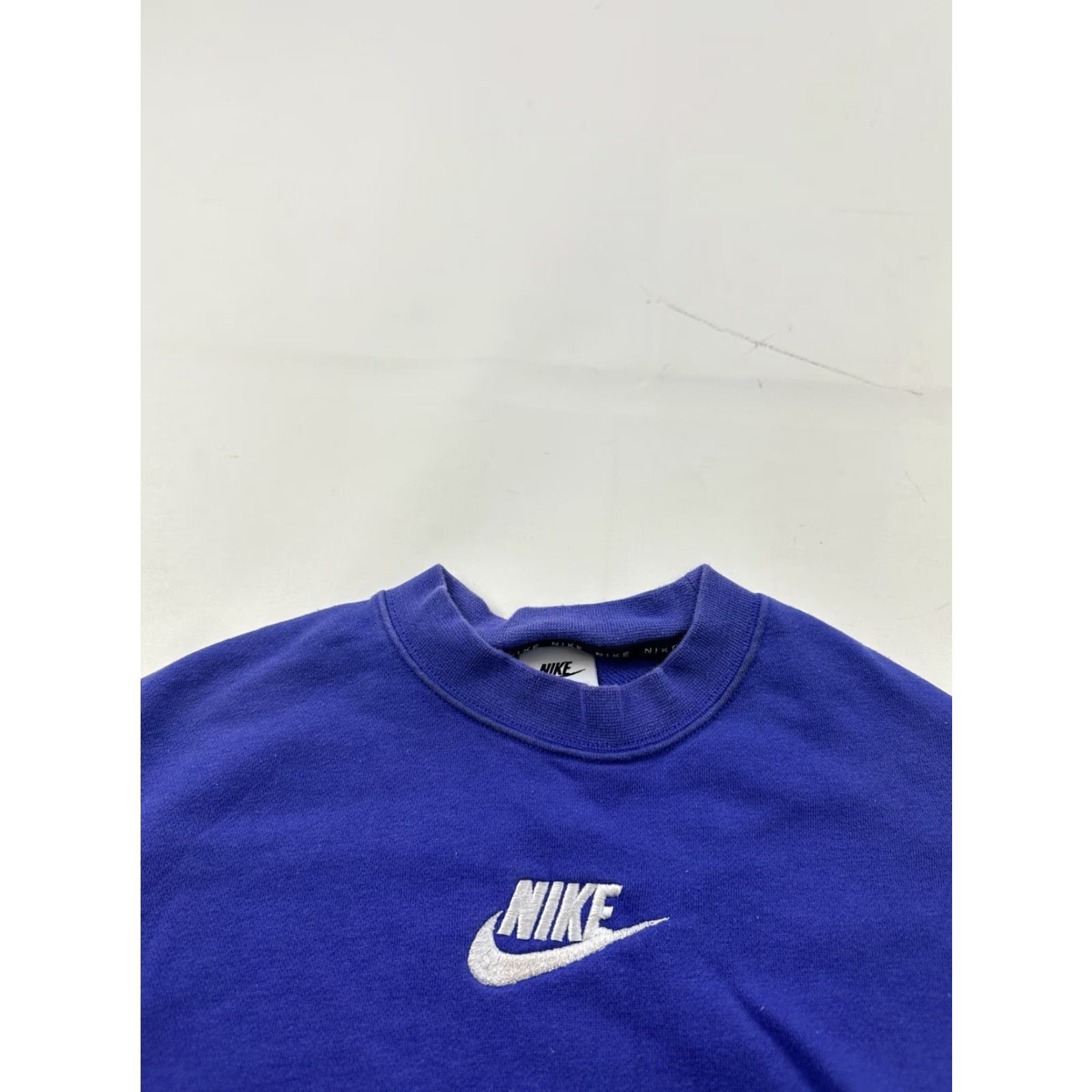 Nike Nike Shirt Womens XS Blue Crew Neck Pullover Short Sleeve Sweatshirt Fleece Size XS / US 0-2 / IT 36-38 - 2 Thumbnail