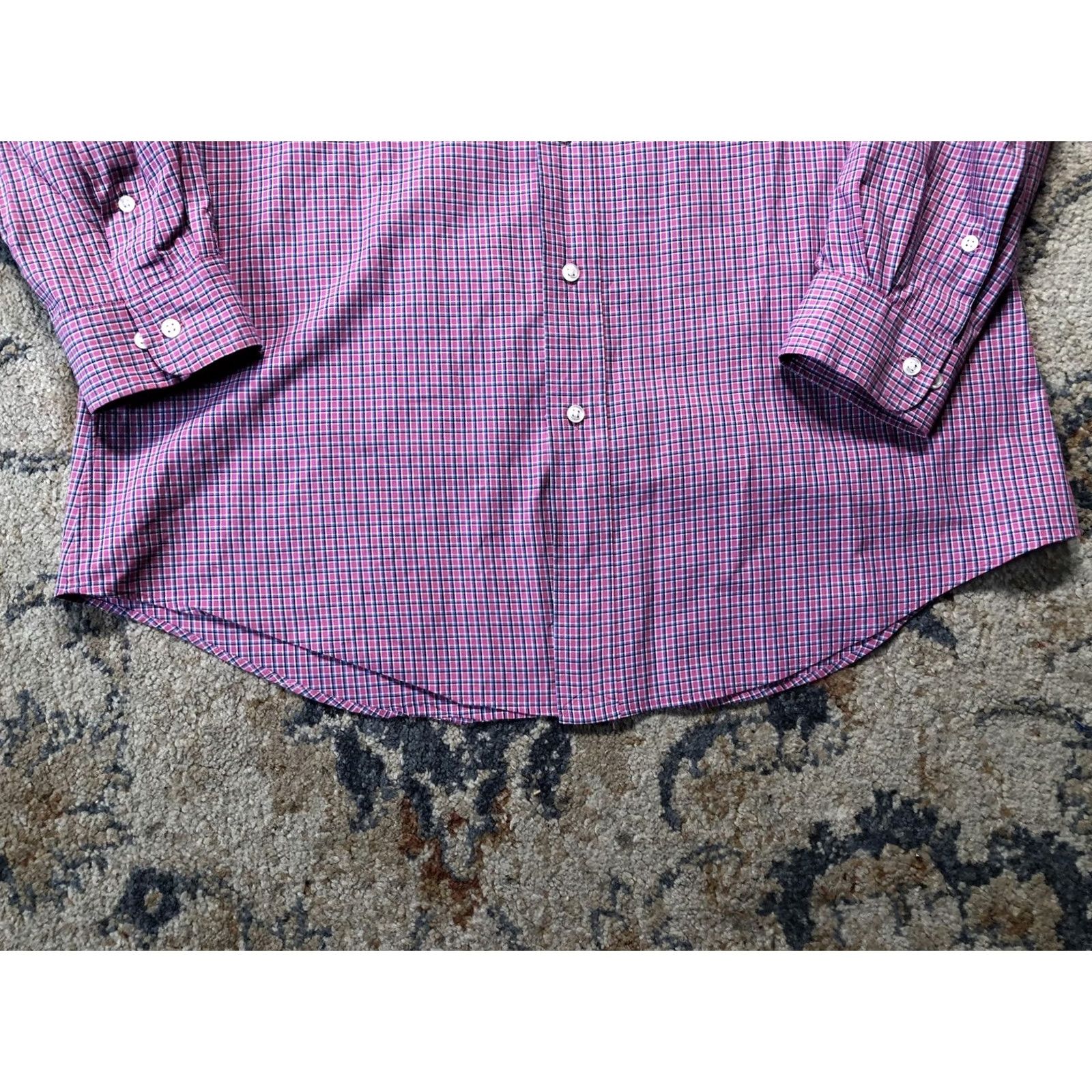 Ralph Lauren Ralph Lauren Shirt Mens Large Pink Check Custom Fit Long Sleeve Button Down Size US L / EU 52-54 / 3 - 2 Thumbnail