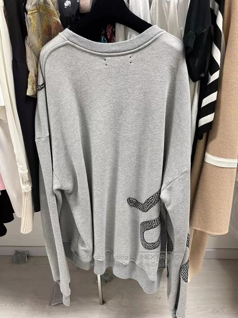 Amiri Amiri Black Snake Print Sweatshirt Dress. Size US M / EU 48-50 / 2 - 8 Thumbnail