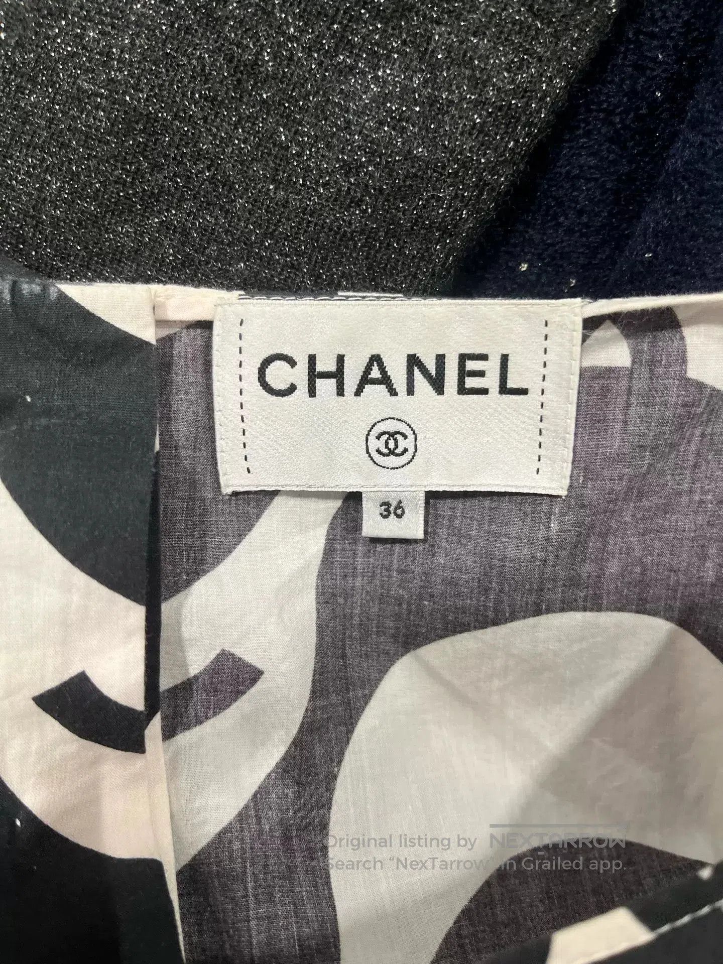 Chanel Chanel 21p black and white wavy dress fr36. Size US 36 / EU 52 - 3 Thumbnail