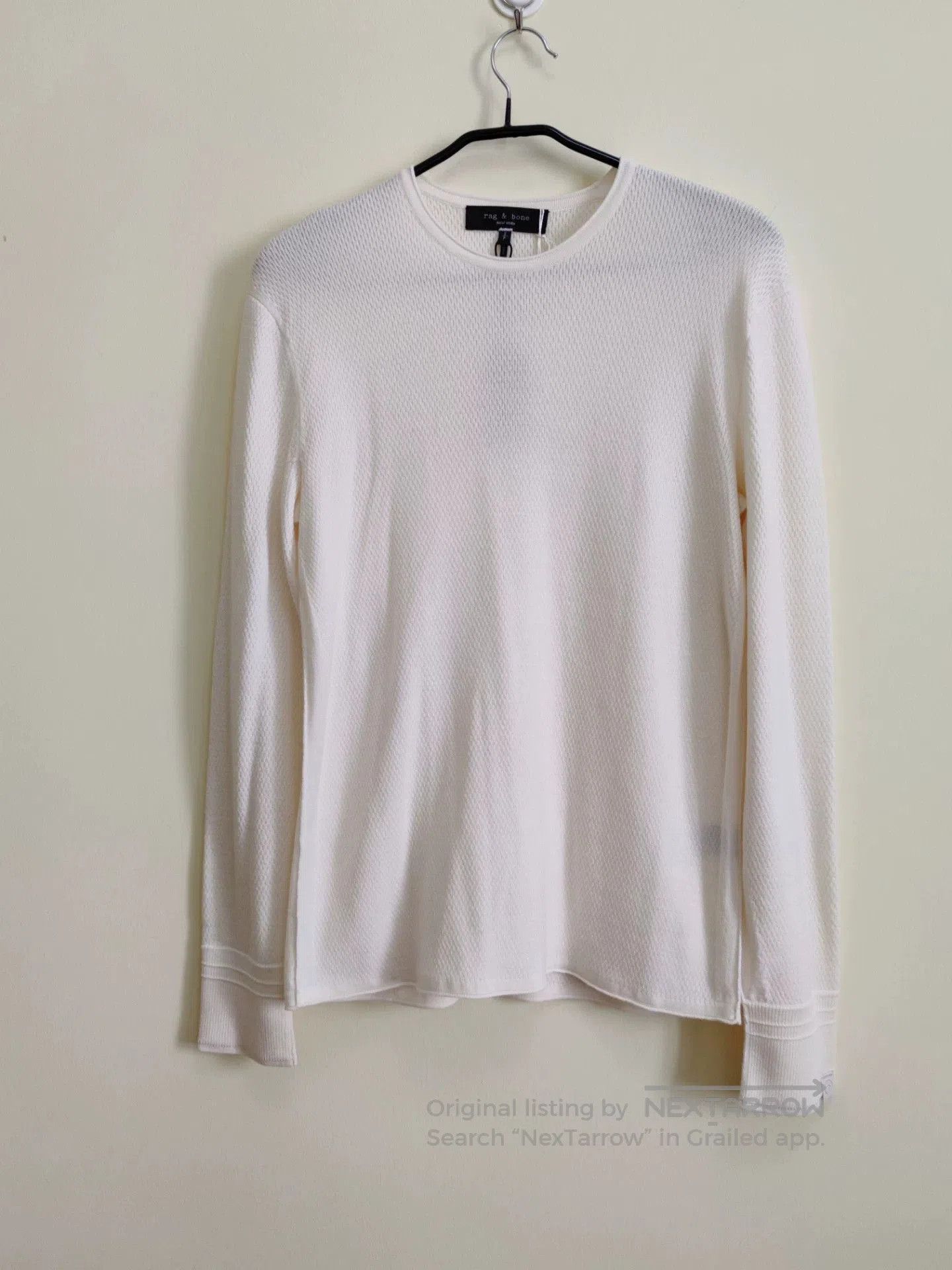Rag & Bone Rag & Bone White Wool Sweater for Men. Size US S / EU 44-46 / 1 - 3 Thumbnail