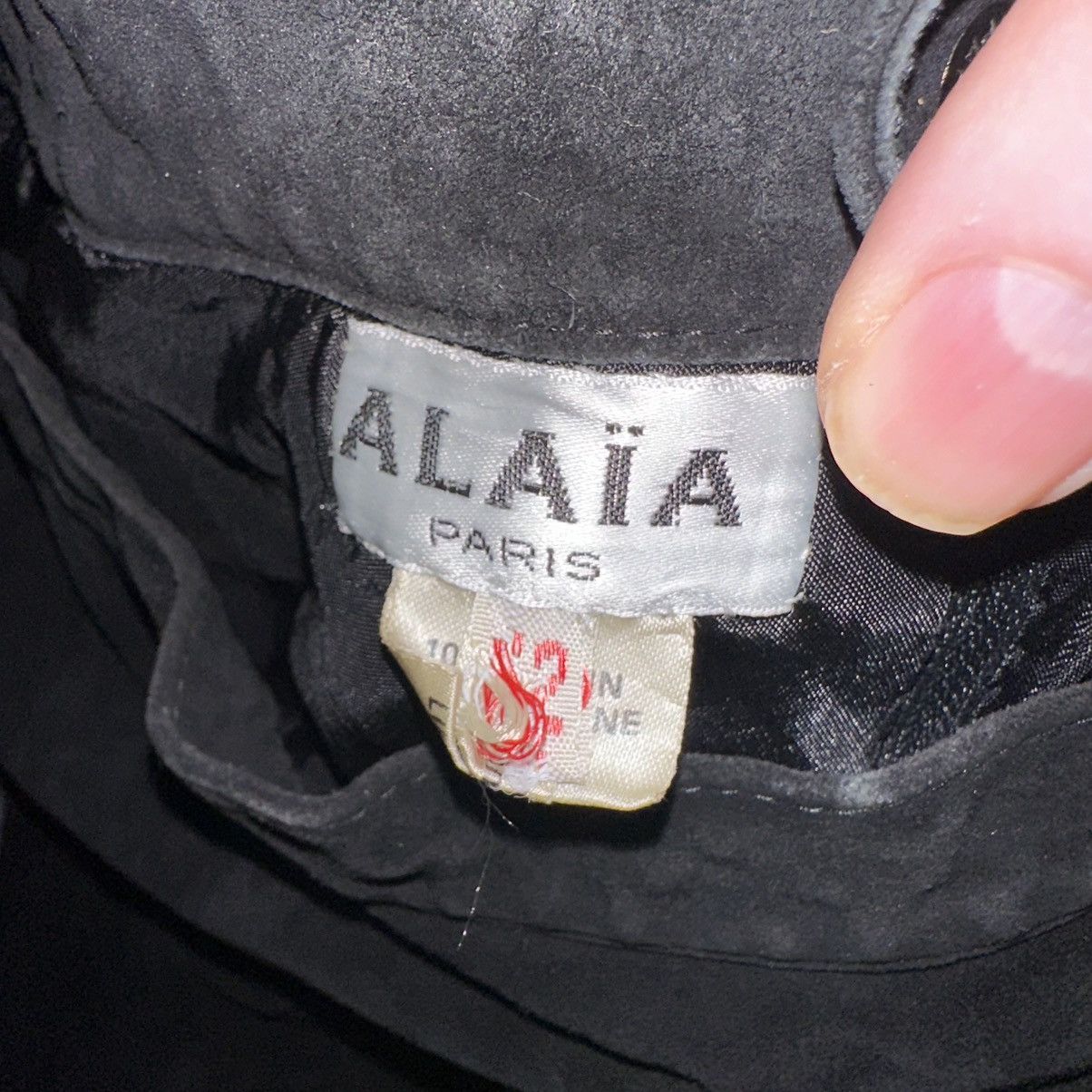 Alaia Archive Alaia Suede Leather Mini Skirt 80’s Size 30" / US 8 / IT 44 - 2 Thumbnail