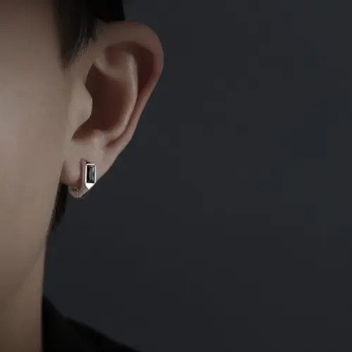 Other 925 Silver Plated Silver Hoop Earrings for Men Women Size ONE SIZE - 4 Thumbnail