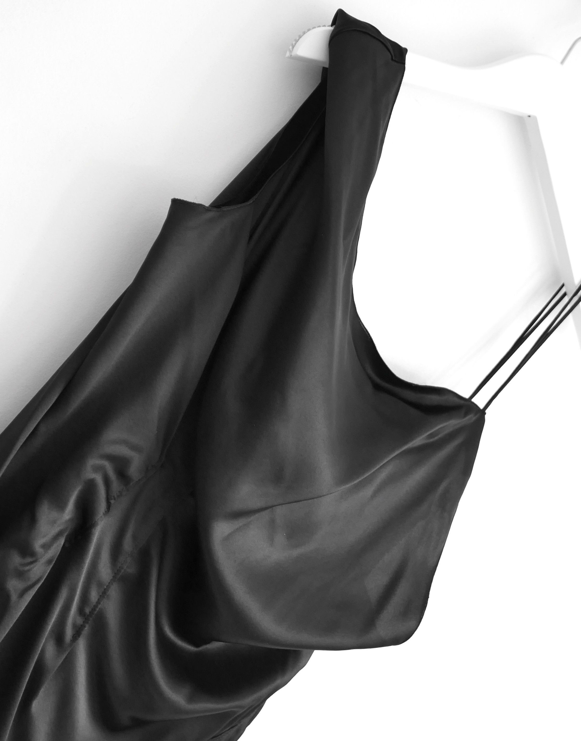 Versace Versace SS19 black silk double layer slip dress Size S / US 4 / IT 40 - 3 Thumbnail