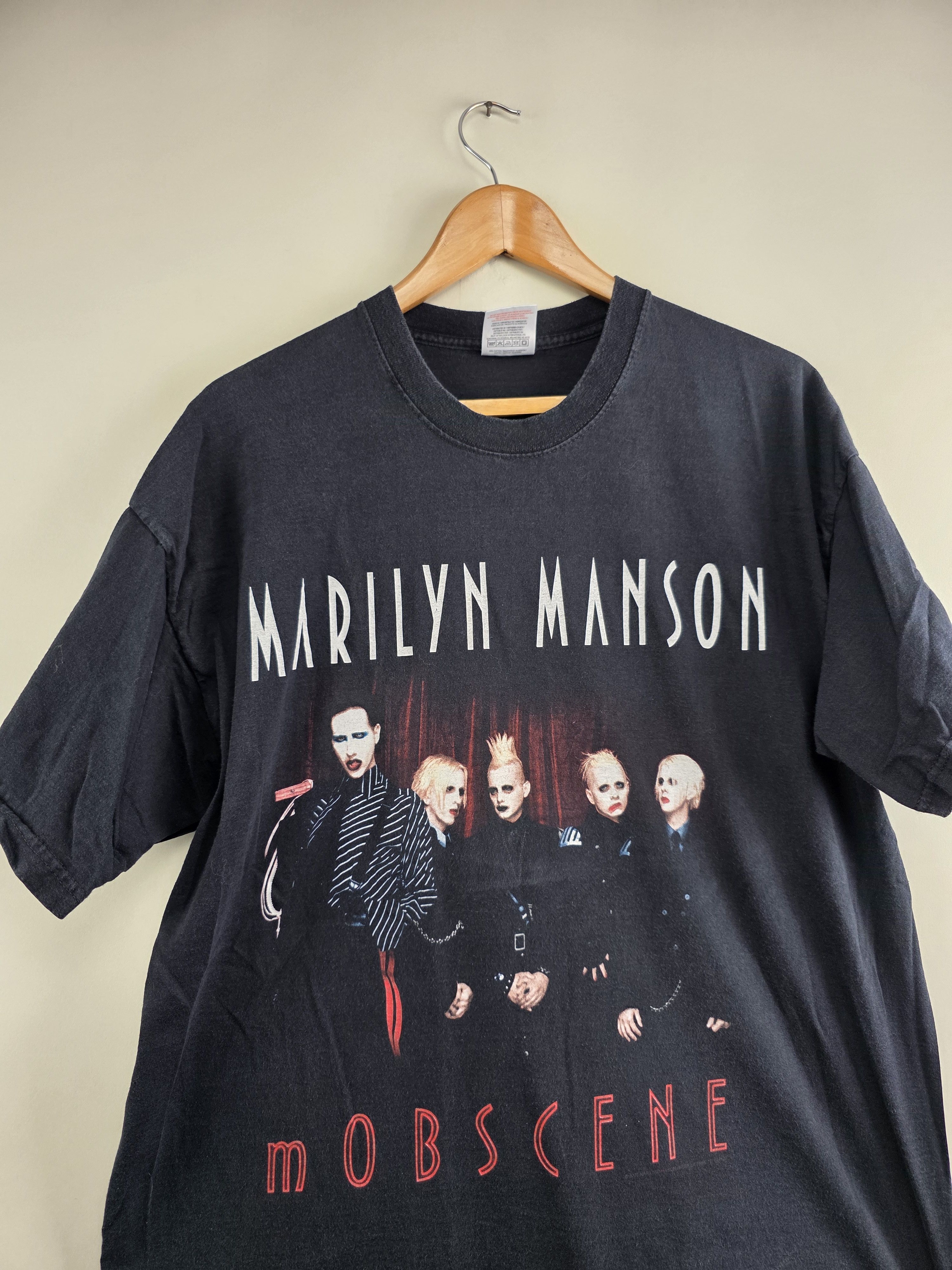 Band Tees × Marilyn Manson × Vintage 2003 Marilyn Manson Mobscene XL 23" 29" Size US XL / EU 56 / 4 - 2 Thumbnail