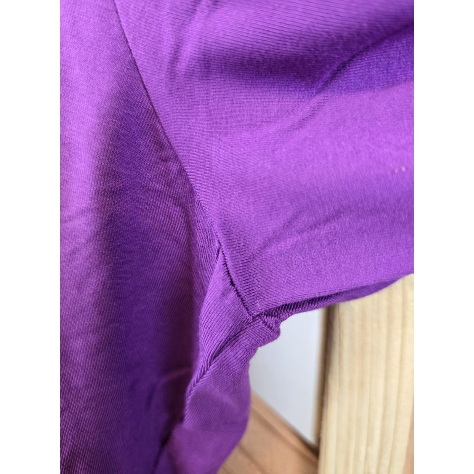 Vintage GGOV Womens Long Sleeve Crop Top Square Crewneck Top - Purple - 2XL - NWT - Blouse - Cropped - Solid - Sleeve Long - Pullover - Casual - Travel Size XXL / US 16-18 / IT 52-54 - 3 Thumbnail