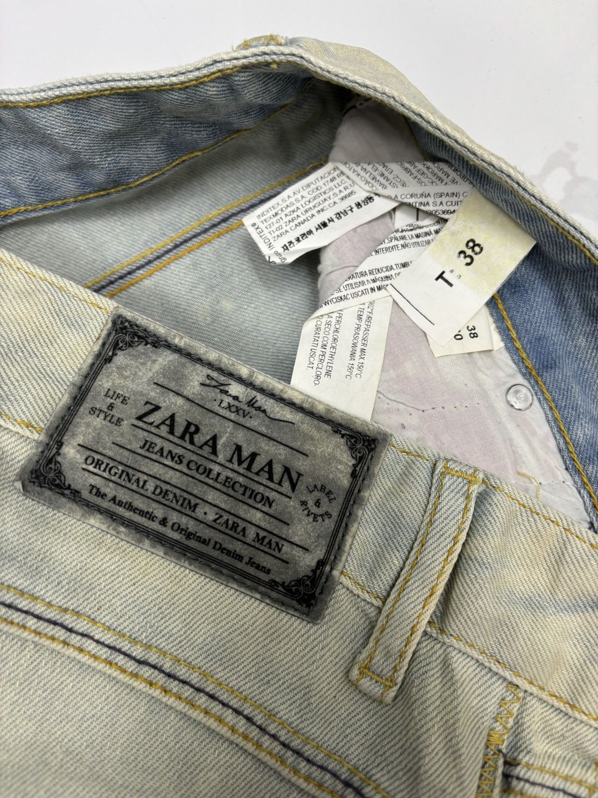 Kapital × Zara ZARA JEANS MUD WASH DISTRESSED DENIM Size US 30 / EU 46 - 12 Thumbnail
