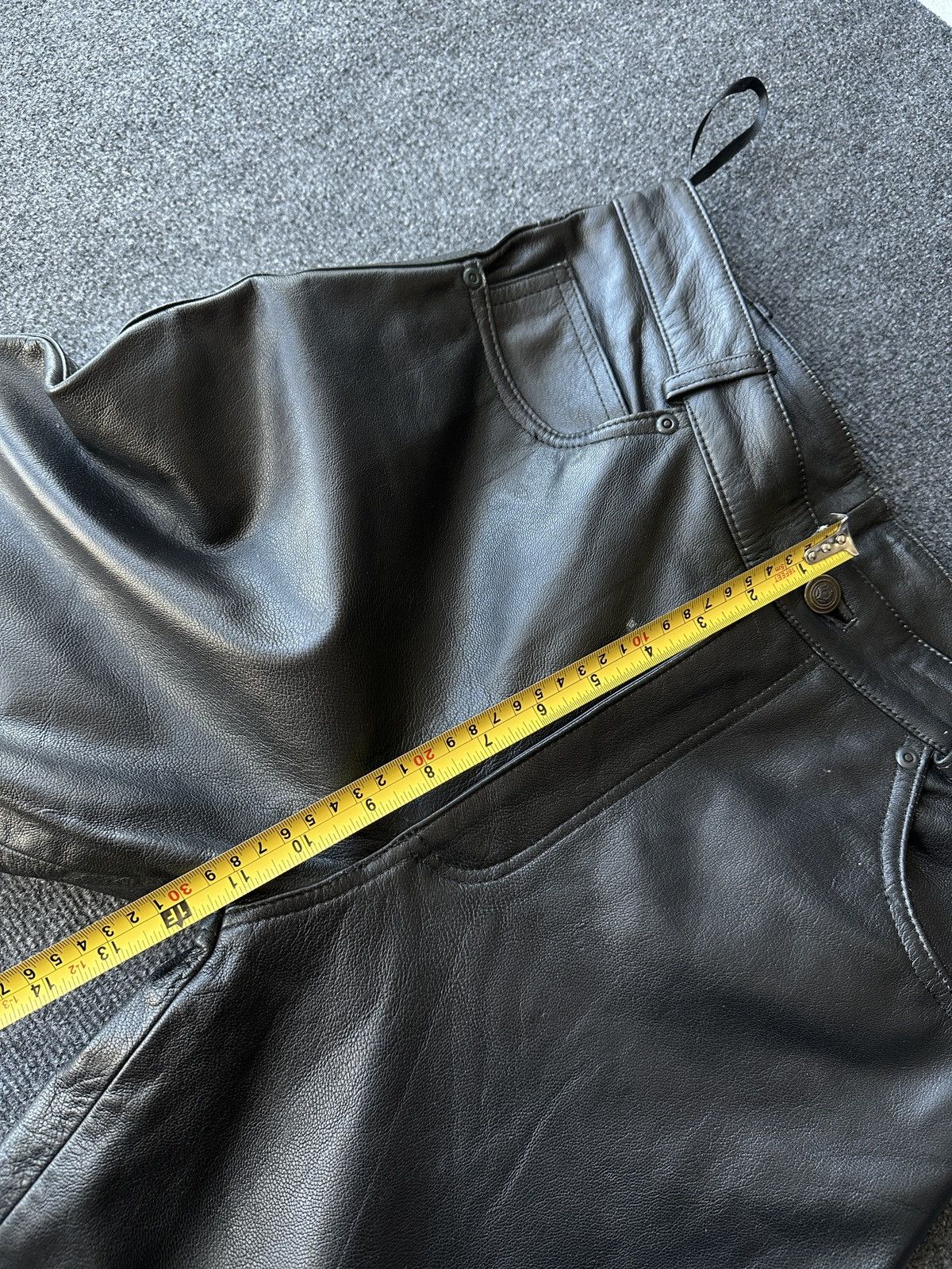 Leather 🚨GRAIL LEATHER PANTS RACING VNTG Cowboy Biker Leather Pants Size US 30 / EU 46 - 12 Thumbnail