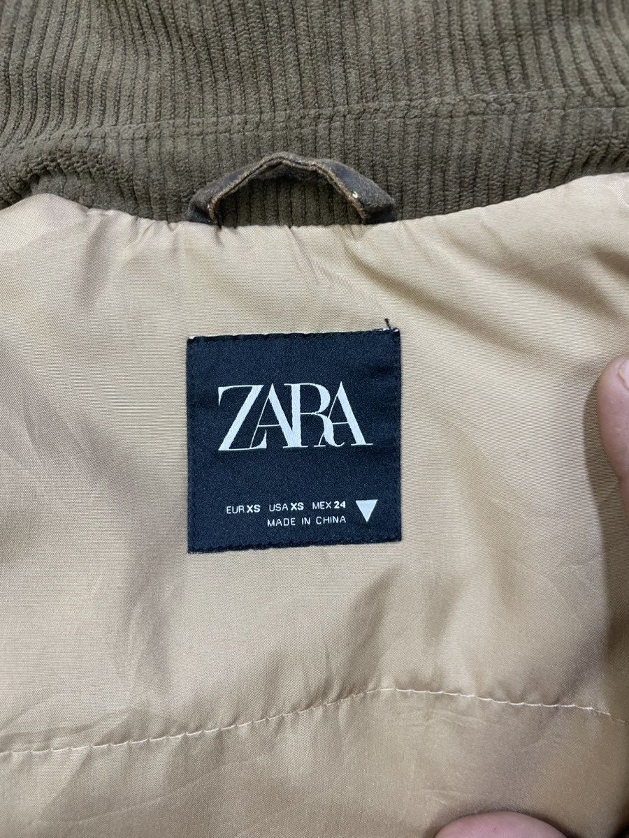Zara ZARA Corduroy Collar Waxed Bomber Jacket Size XS / US 0-2 / IT 36-38 - 13 Thumbnail