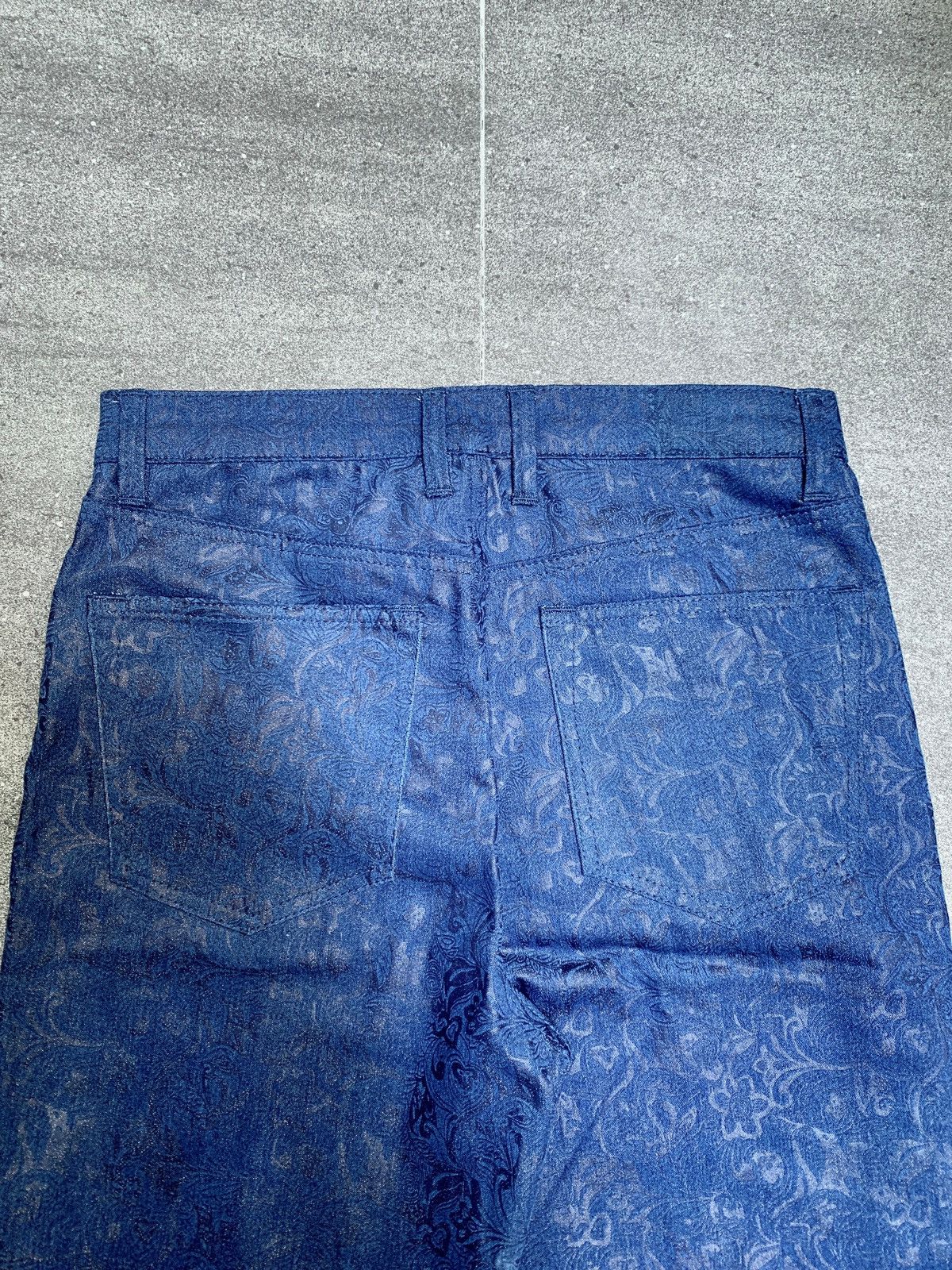 Designer × Handmade Textured Floral Flared Pants Size US 32 / EU 48 - 9 Thumbnail