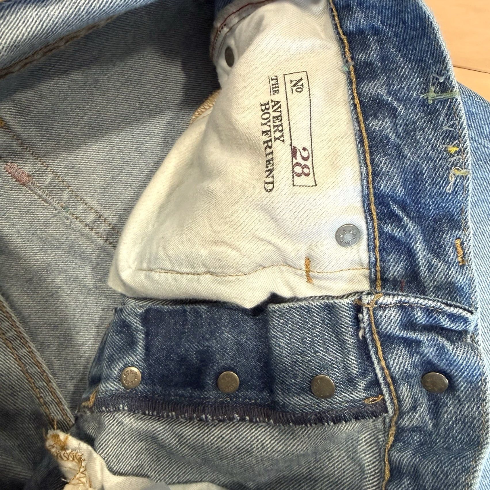 Polo Ralph Lauren VINTAGE Polo Ralph Lauren Jeans Women 30 Blue Avery Boyfriend Distressed New York RRL Size 30" / US 8 / IT 44 - 7 Thumbnail