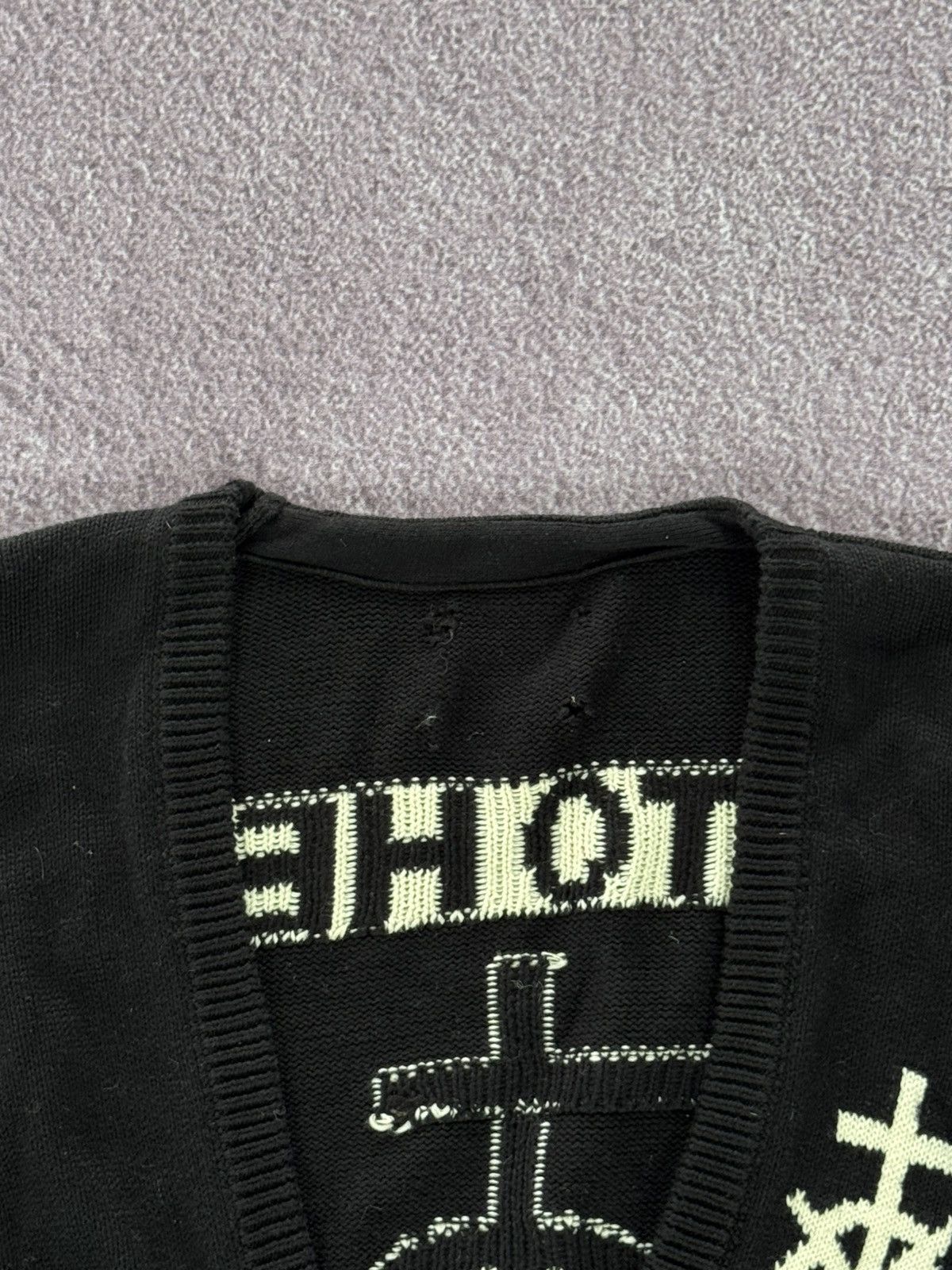 Other Vintage Goth Style Grunge Vibe Knit Sweater Cardigan Size M / US 6-8 / IT 42-44 - 10 Thumbnail