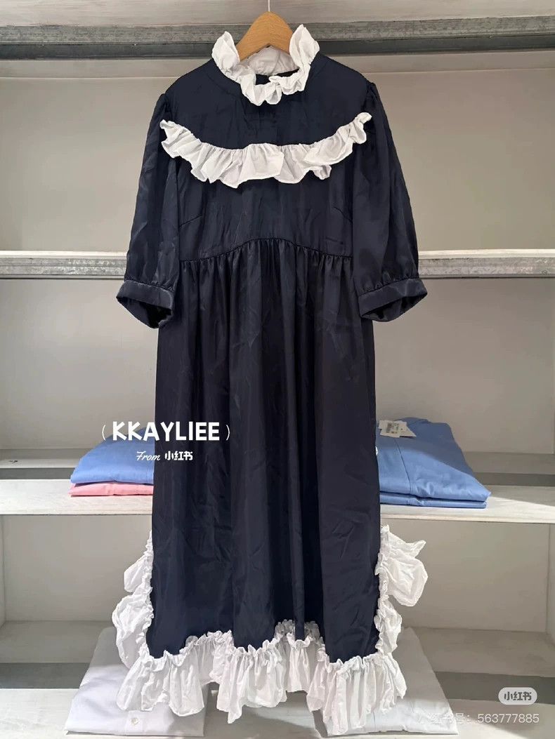 Comme des Garcons Comme Des Garcons White lace black dress 2505-Nextarrow Size XS / US 0-2 / IT 36-38 - 2 Thumbnail