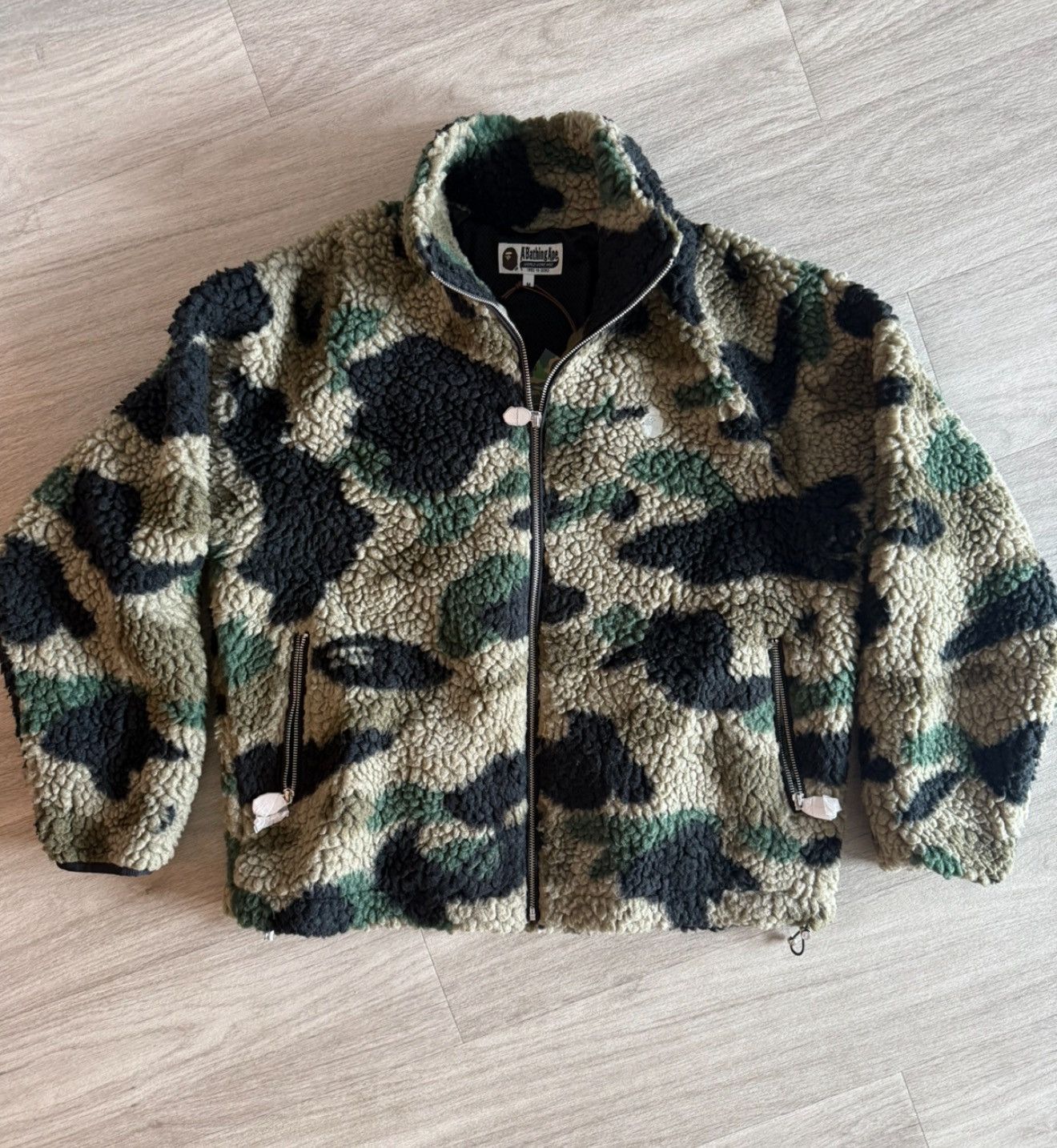 Bape Green Camo Fleece Jacket