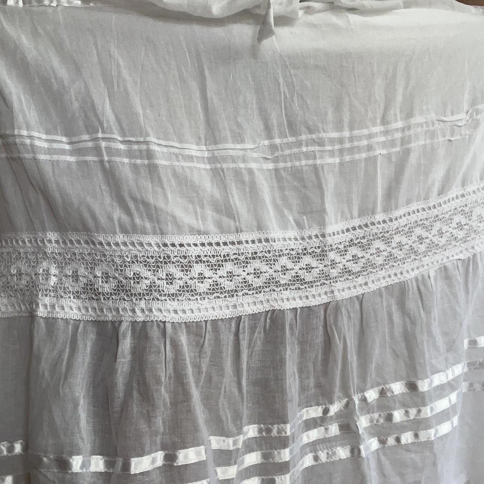 Ann Taylor White maxi skirt with elastic waistband #maxiskirt Size 30" / US 8 / IT 44 - 6 Thumbnail