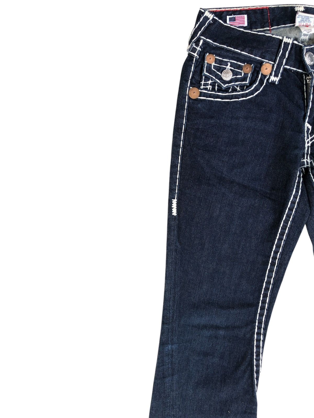True Religion Vintage True Religion Flared Jeans White Stitch Size US 31 - 4 Thumbnail