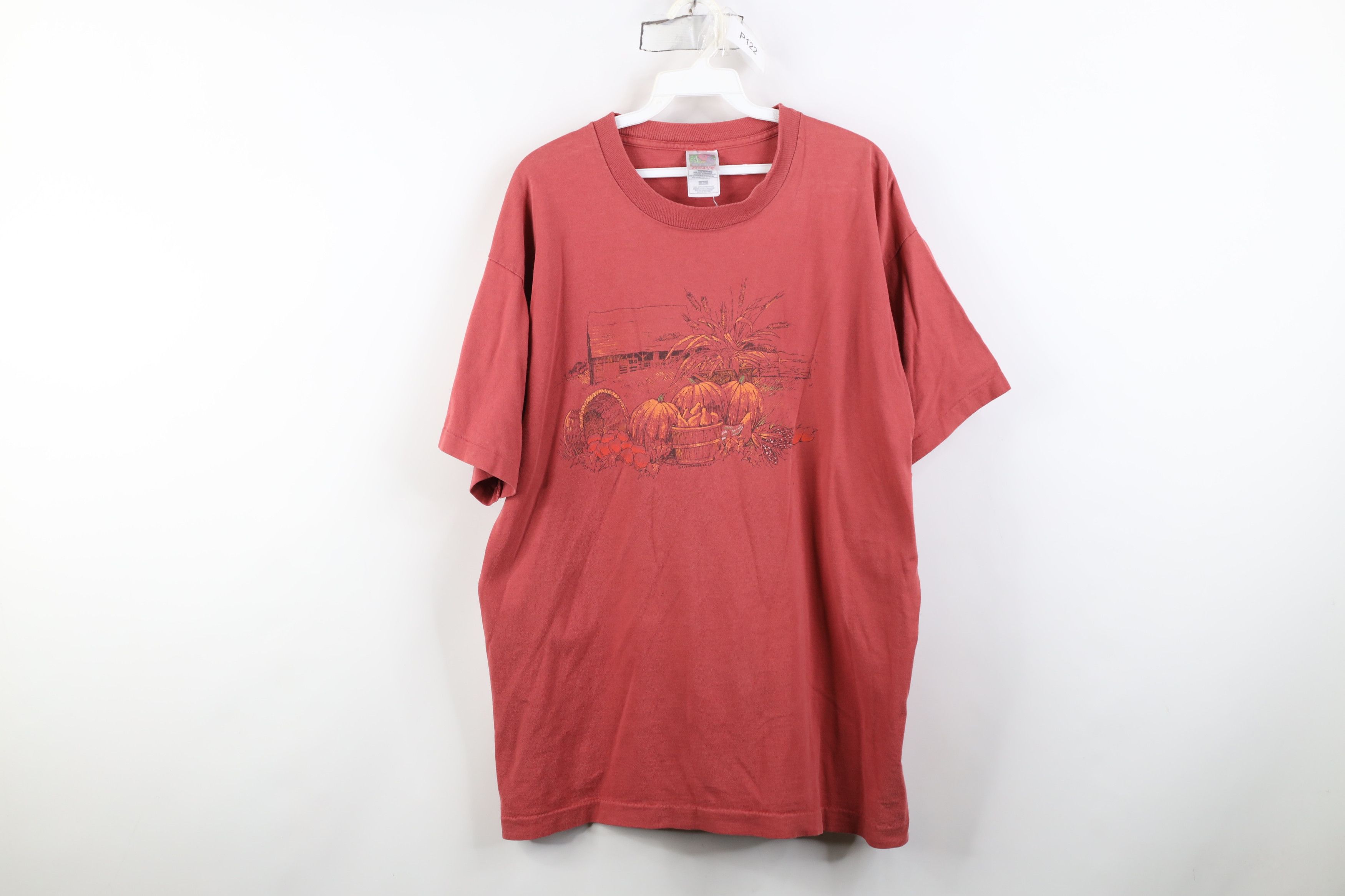 Vintage Vintage 90s Streetwear Farmhouse Fall Pumpkin T-Shirt Size US XL / EU 56 / 4 - 1 Thumbnail