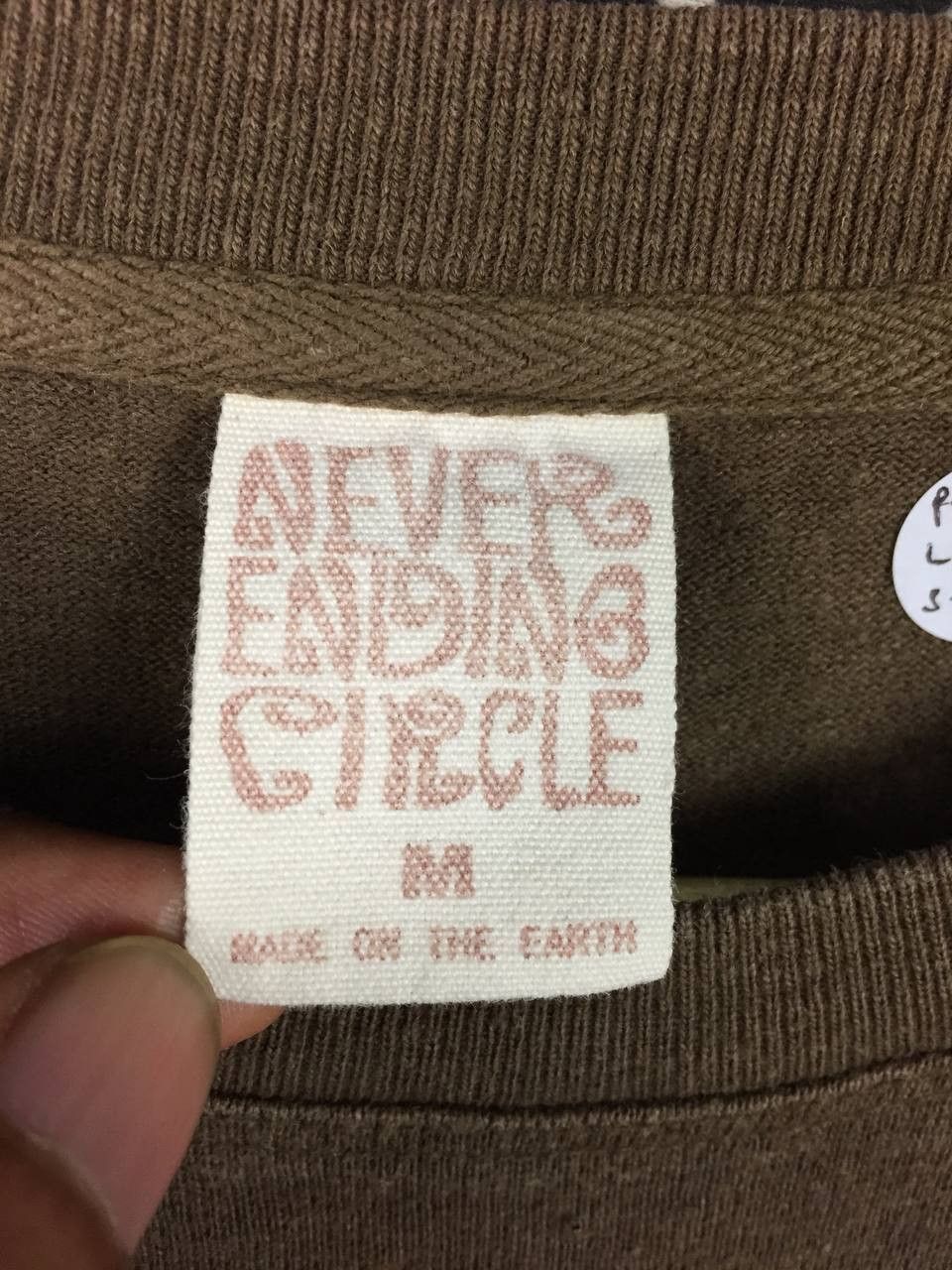 Vintage Vtg Never Ending Circle Hemp Cotton Long Sleeve Tee Size US M / EU 48-50 / 2 - 9 Thumbnail