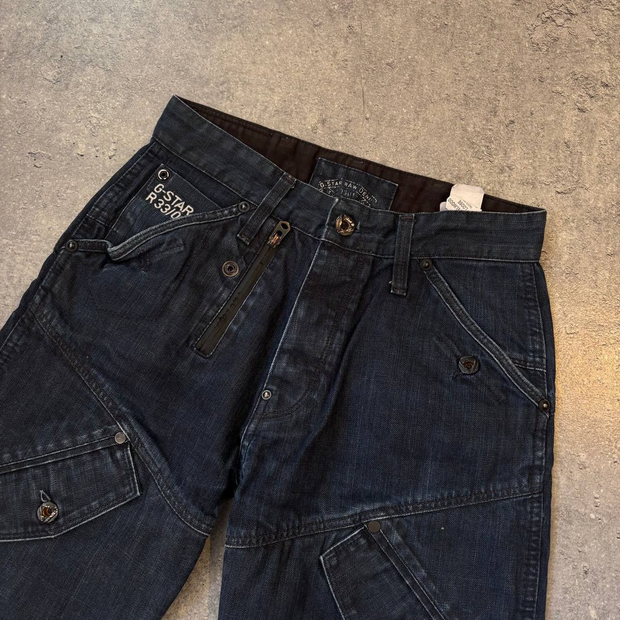 G-Star × Vintage Y2k G-Star Raw Denim Biker Cargo Pants Size US 29 - 4 Thumbnail