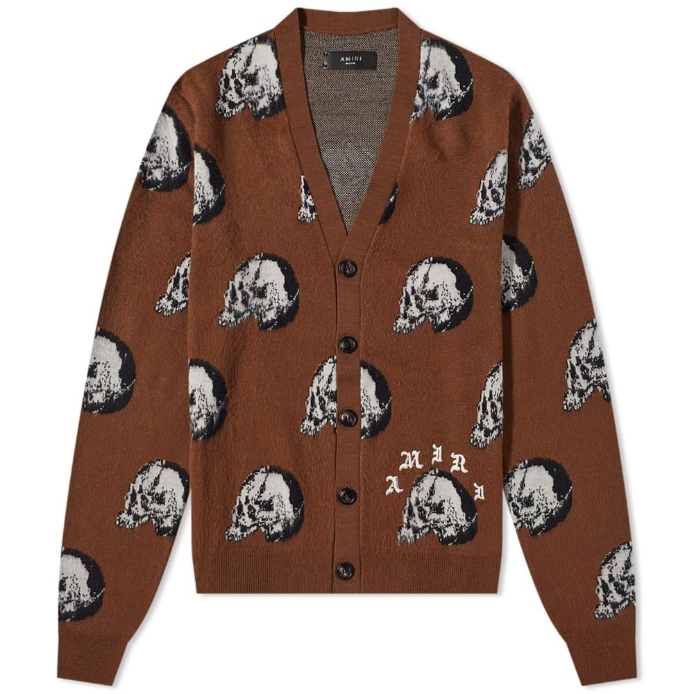 Amiri × Wes Lang o1w1db11224 Checkered Cardigan in Brown Size US M / EU 48-50 / 2 - 1 Thumbnail