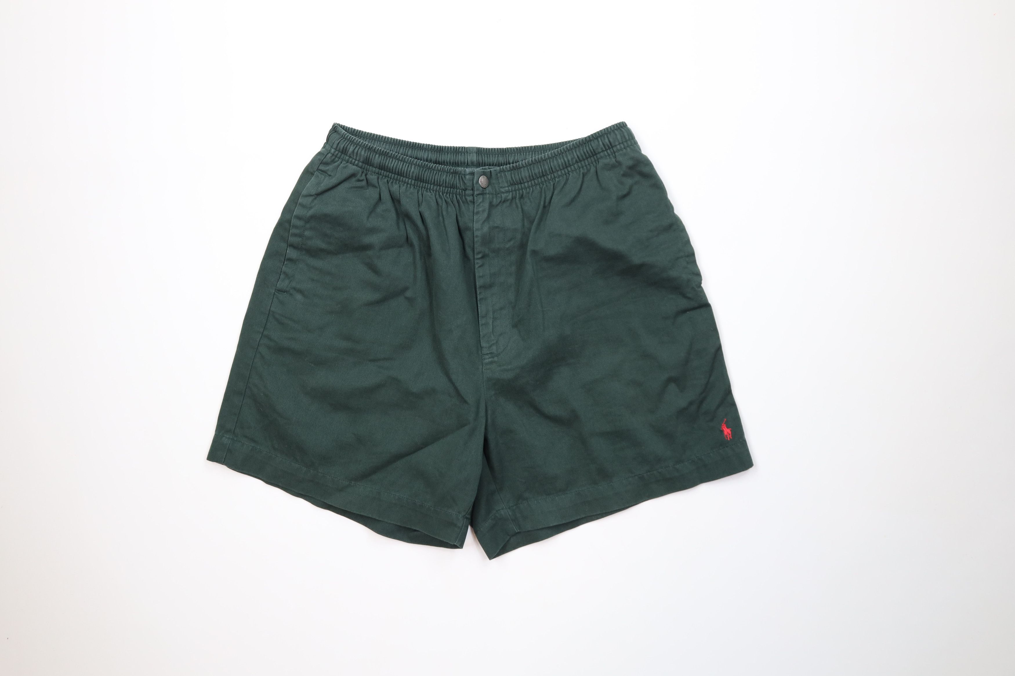 Ralph Lauren Vintage 90s Ralph Lauren Above Knee Cotton Dad Shorts Dark Size US 36 / EU 52 - 1 Thumbnail