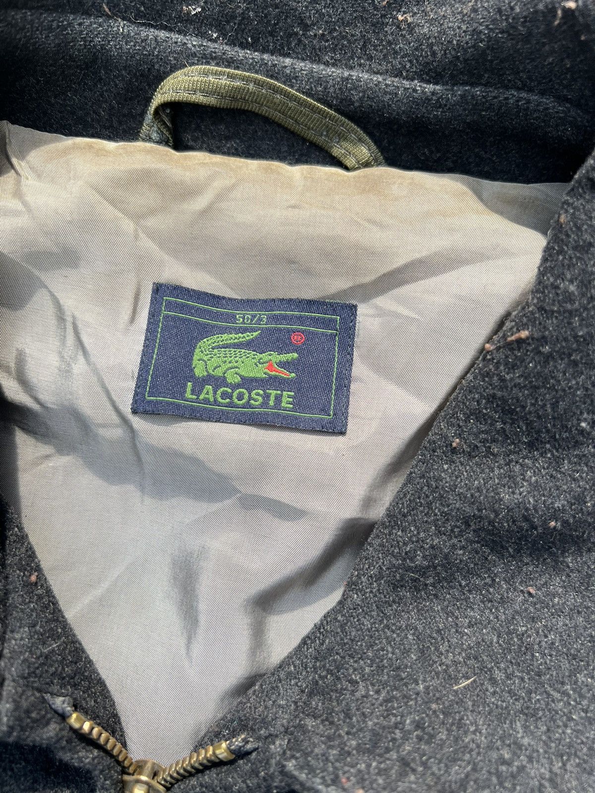 Lacoste × Vintage Vintage 90s Lacoste wool coat multi pocket metal logo jacket Size US M / EU 48-50 / 2 - 4 Thumbnail