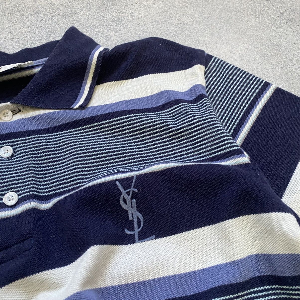 Yves Saint Laurent Vintage Yves Saint Laurent YSL Polo T Shirt Luxury Blue Size US XL / EU 56 / 4 - 4 Thumbnail