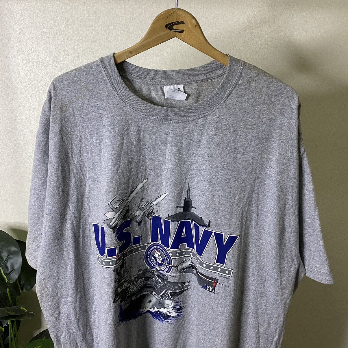 Vintage Vintage Y2K US Navy Army Military Tee Size US XXL / EU 58 / 5 - 2 Thumbnail