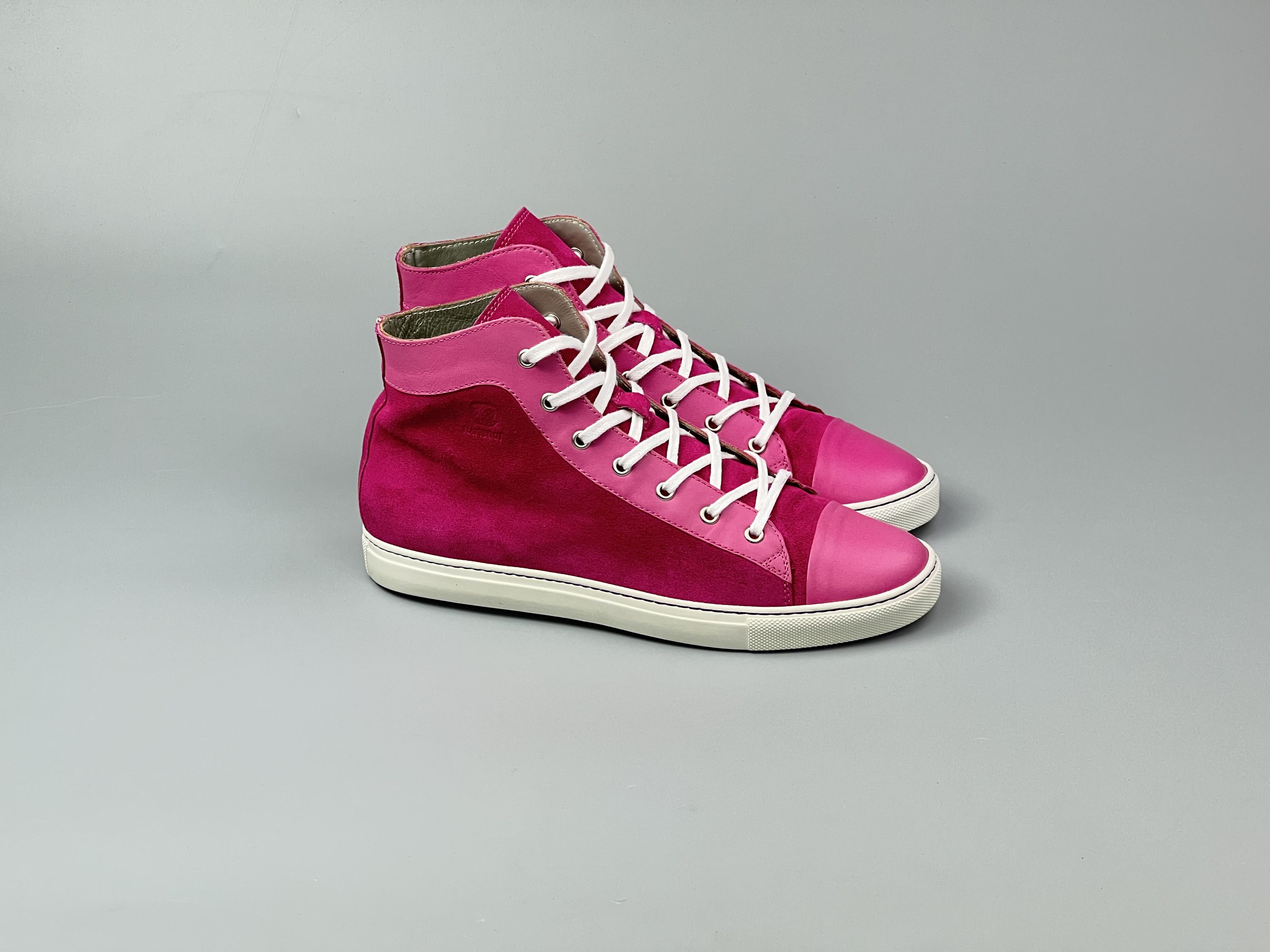 Navyboot Women's Hi-Top Suede Leather Sneakers Size 40