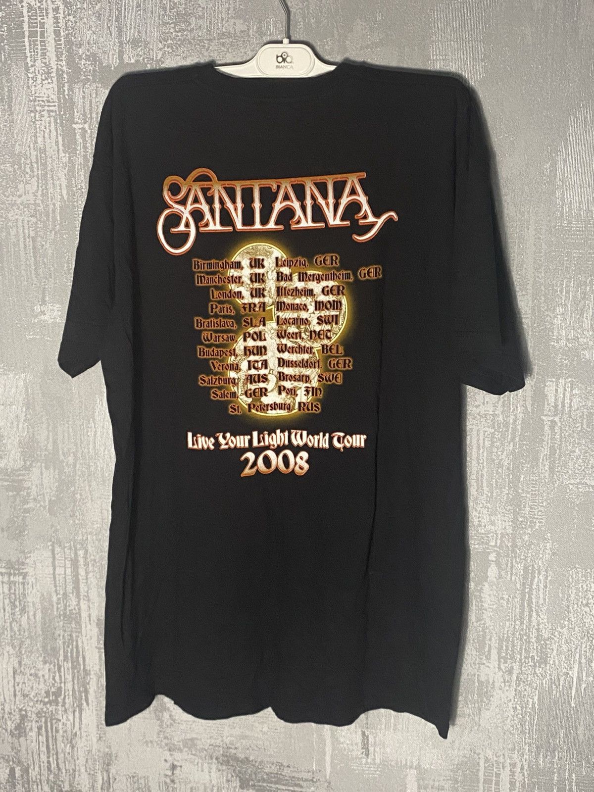 Carlos Santos × Vintage Vintage Carlos Santana Live Your Light World Tour 2008 shirt Size US L / EU 52-54 / 3 - 4 Thumbnail