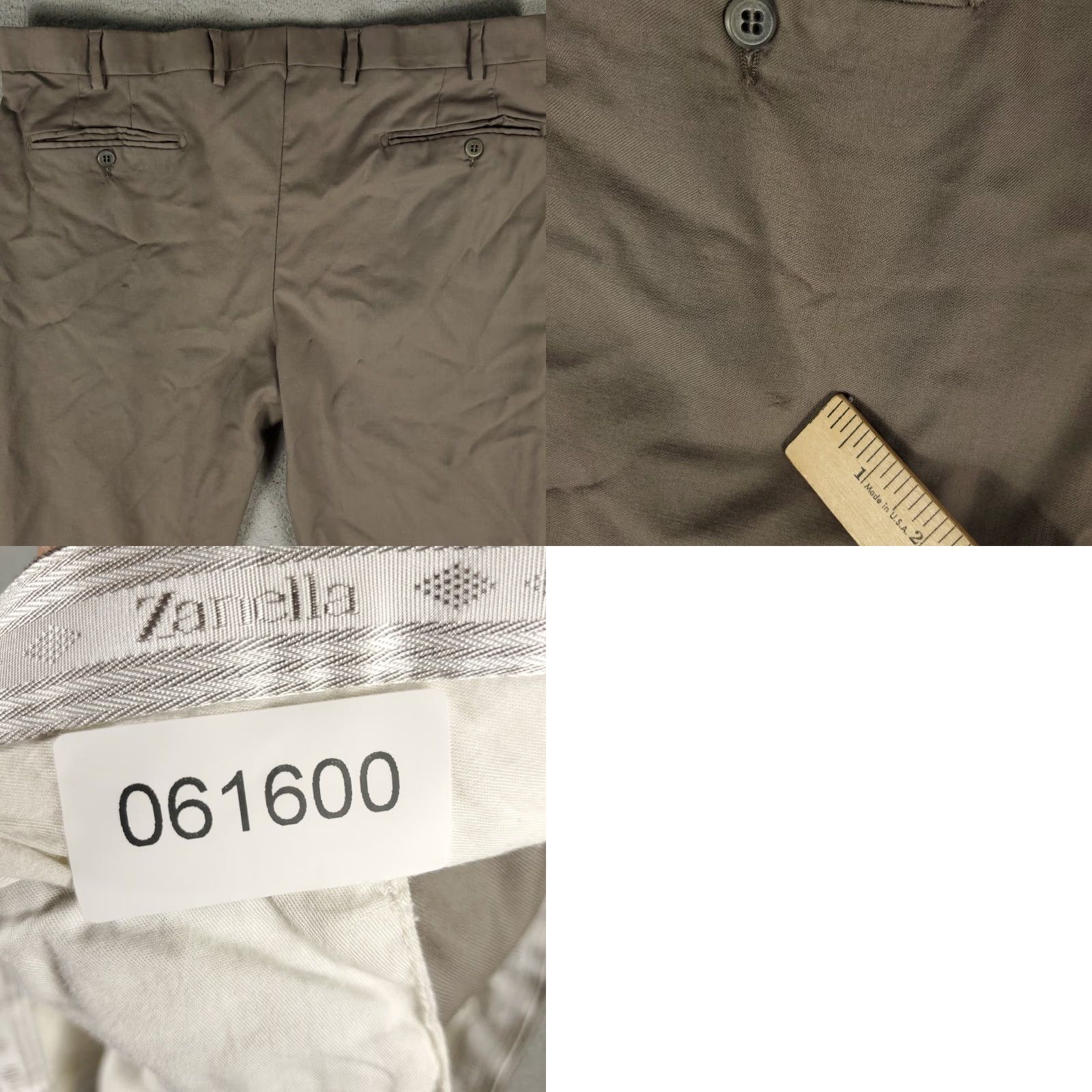 Zanella Vintage Zanella Wool Dress Pants Mens 36x29 Brown Flat Front Trousers Chino Business Casual Formal Mens Size US 36 / EU 52 - 8 Thumbnail