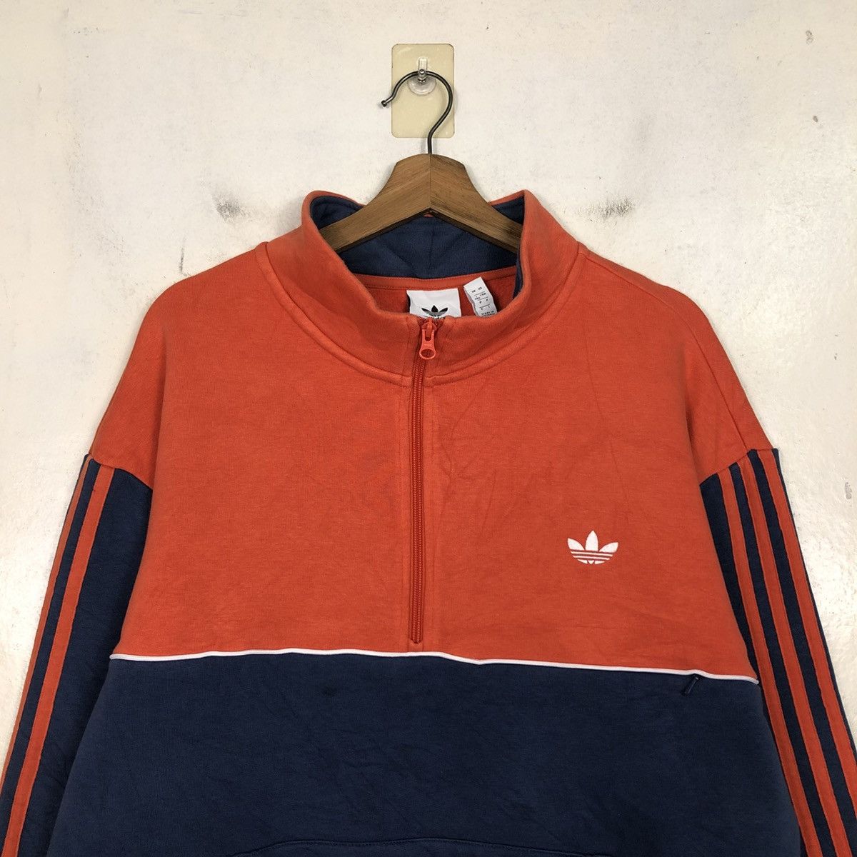 Adidas 📌Double Tone Adidas Anorak Half Zipper Sweater Size US M / EU 48-50 / 2 - 5 Thumbnail