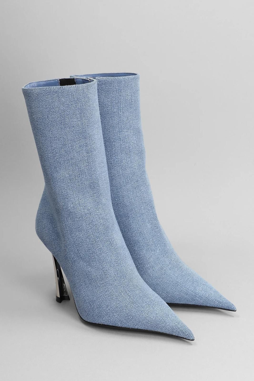 Mugler Mugler 95mm Denim ankle boots med.blue Sz9 Ret.$1,395 Size US 9 / IT 39 - 4 Thumbnail