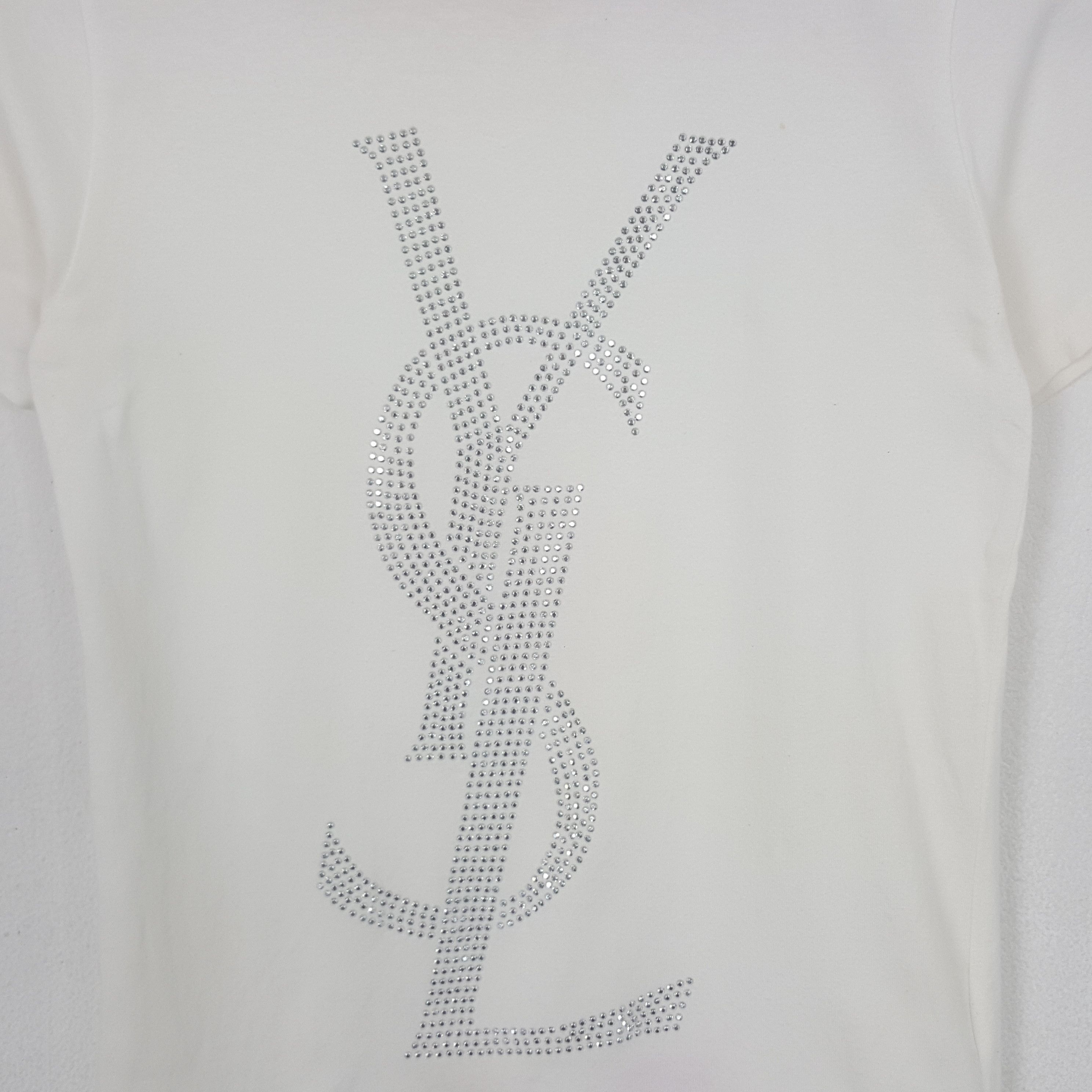 Yves Saint Laurent Vintage Yves Saint Laurent Italian Tshirt C301N28 Size US XXS / EU 40 - 2 Thumbnail