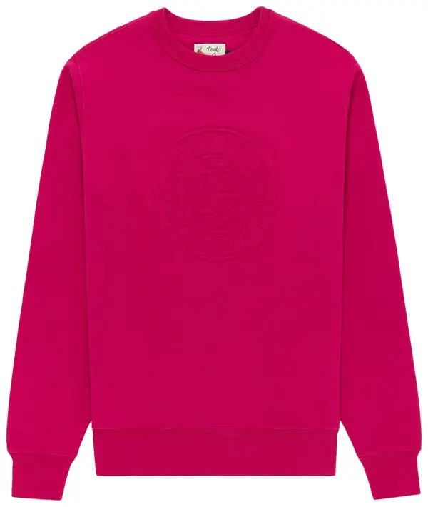 Aime Leon Dore × Drake's o1mle0526 Embossed Crewneck Sweatshirt in Pink Size US S / EU 44-46 / 1 - 1 Preview